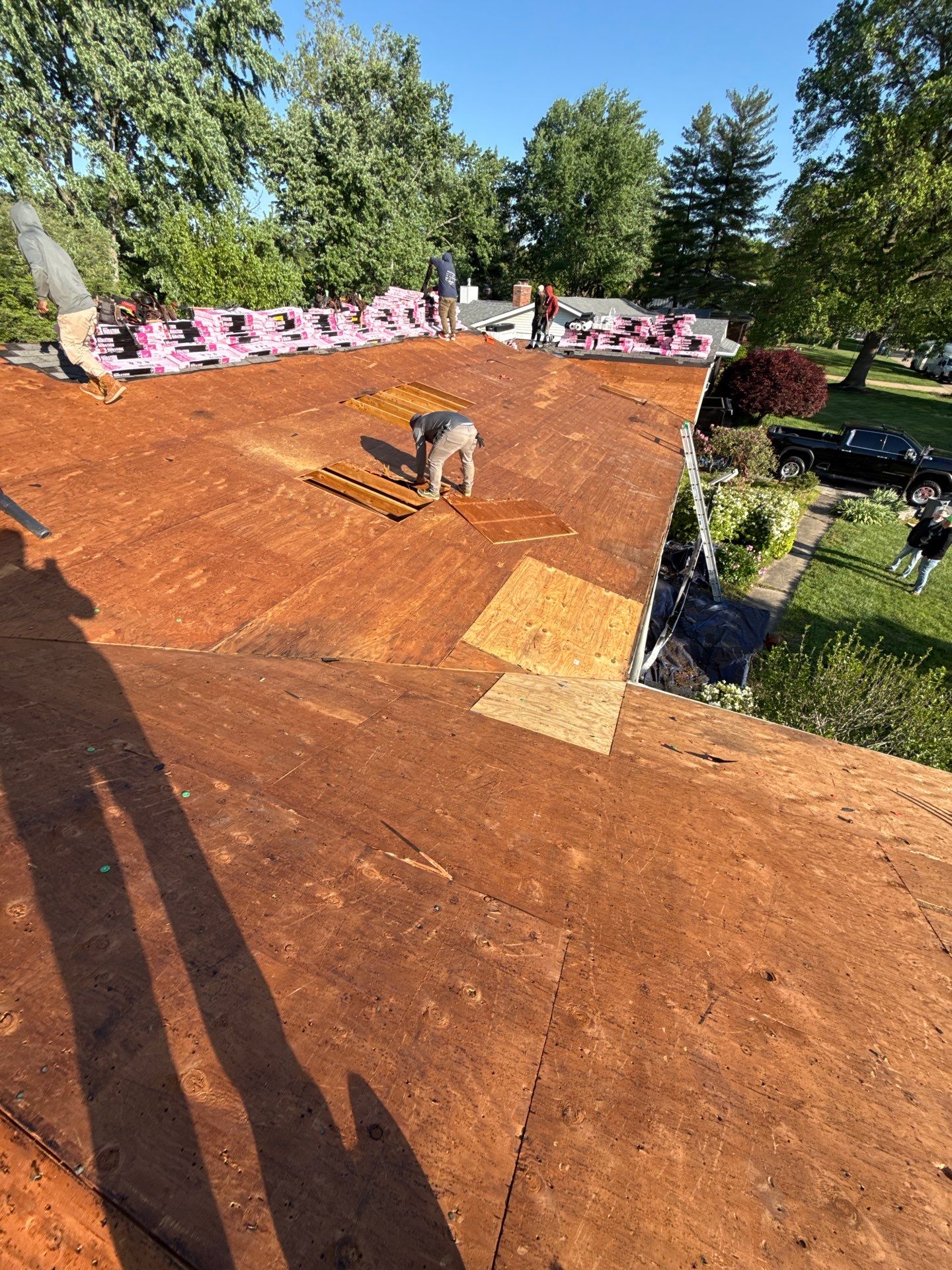 Architectural Shingle Roof Installation and Decking Replacement in Chesterfield by Acute Roofing And Exteriors 