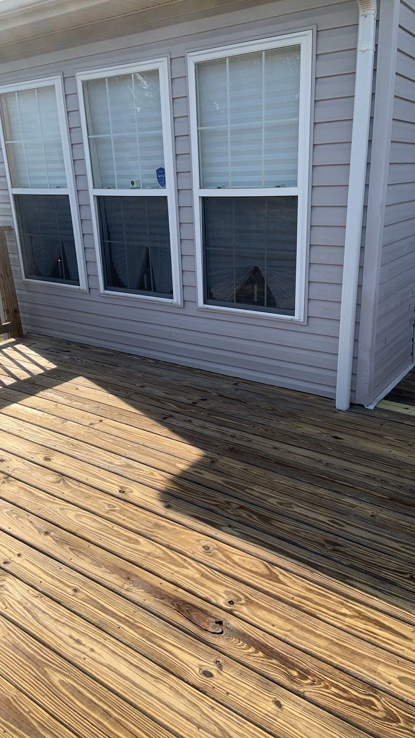 Deck Refinishing using Powerwasher by A1 NERDY HOMES LLC