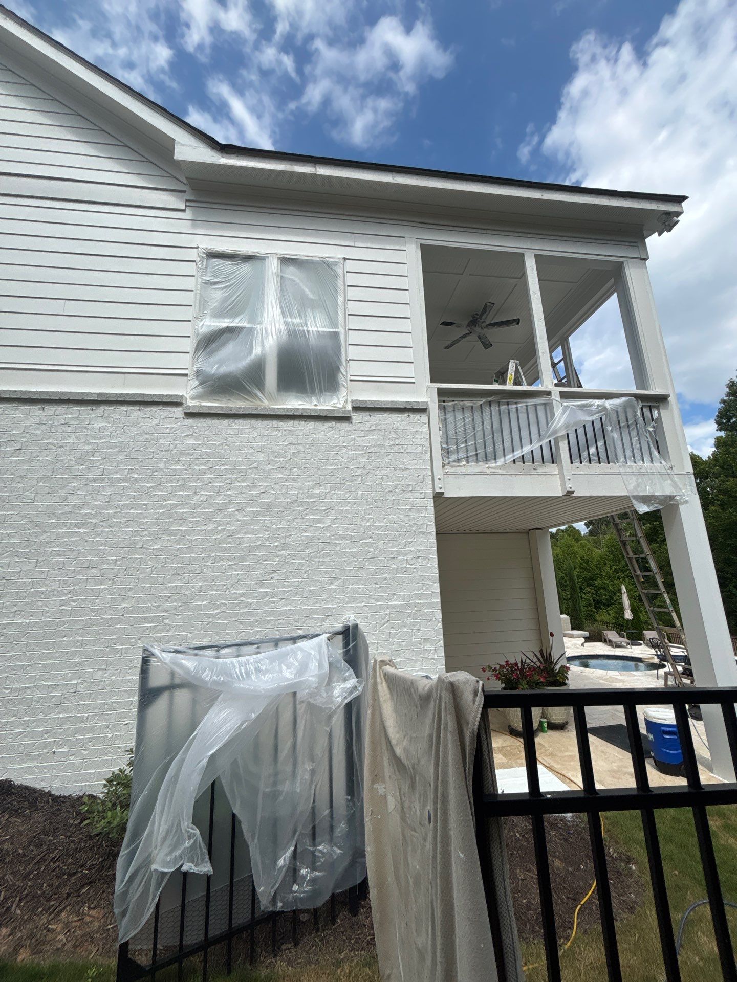 Exterior Painting & 6-Inch Gutter Installation in Cumming, GA by Five Star Painting