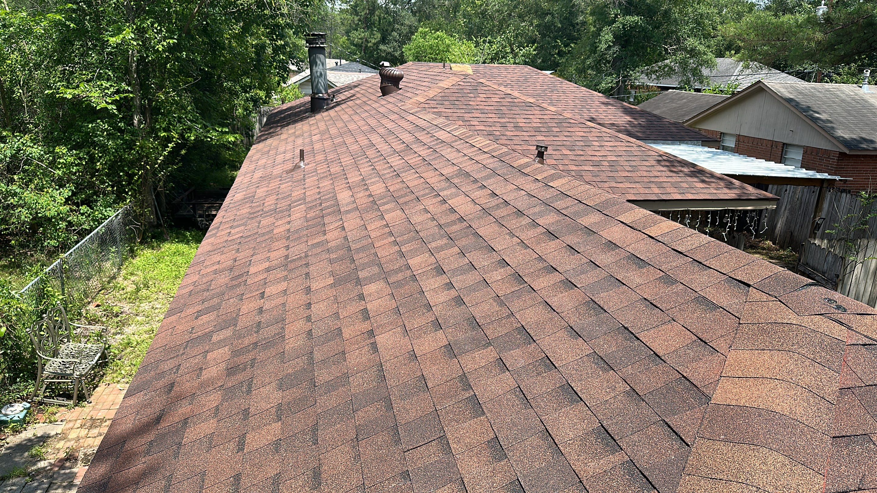 Brown Architectural Shingle Roof Replacement — Conroe, TX by PL Roofing & SB Roofing, LLC.