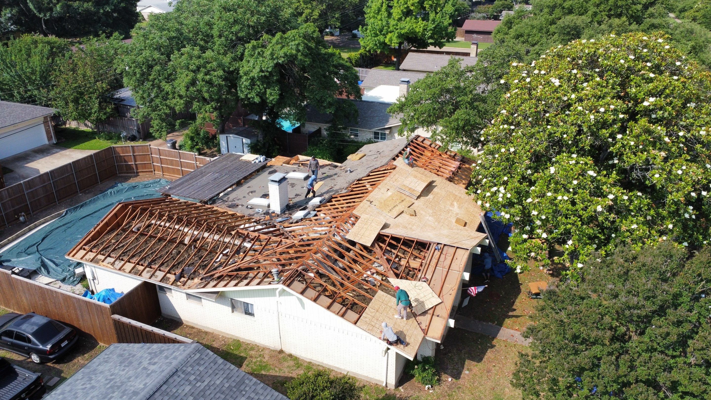 Final Roof Drone Shots by First Out Roofing 