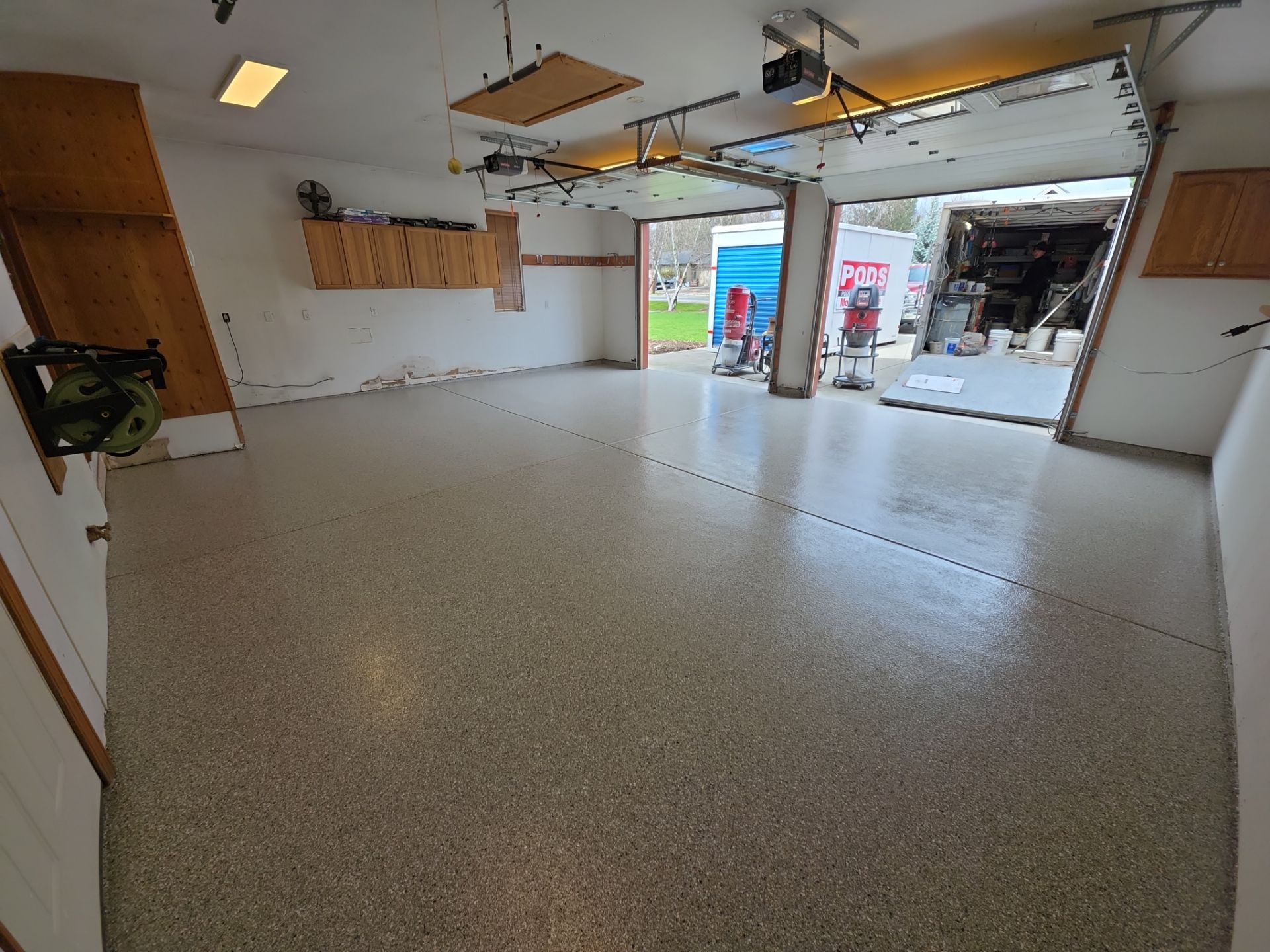 Garage Remodel using Claystone Hybrid by Croc Coatings, LLC