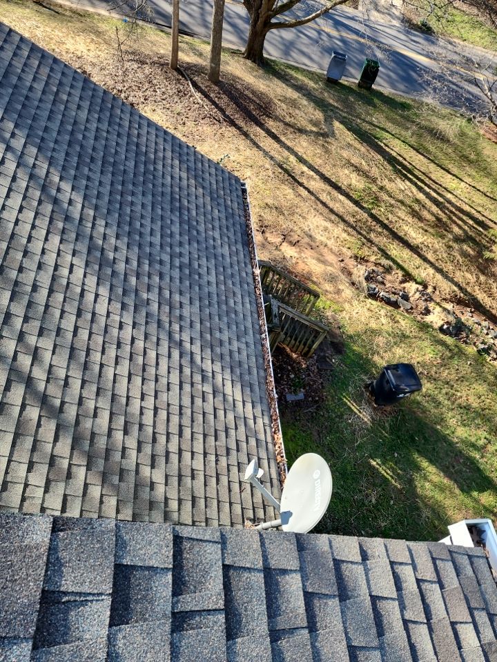 Gutter Cleaning using water by Power Wash Masters LLC
