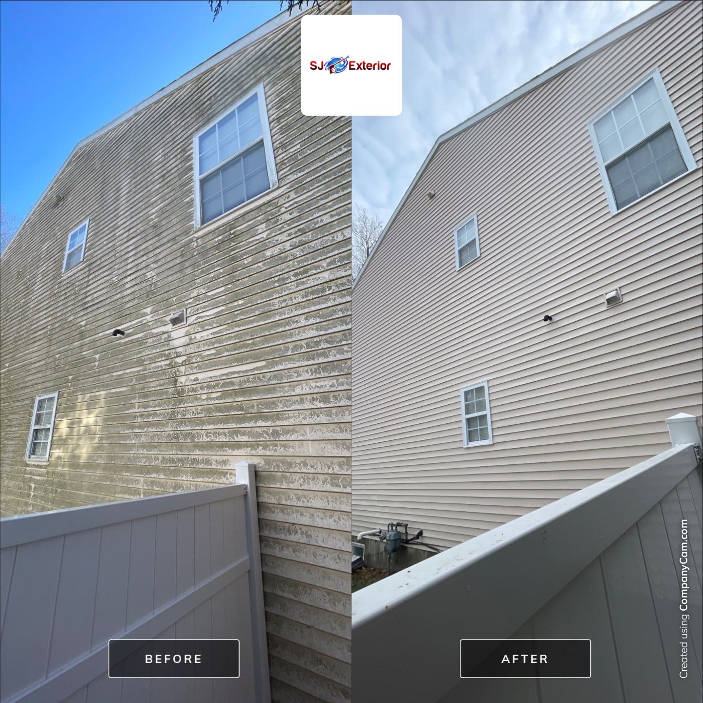 Residential Cleaning using House SoftWash by SJ Exterior