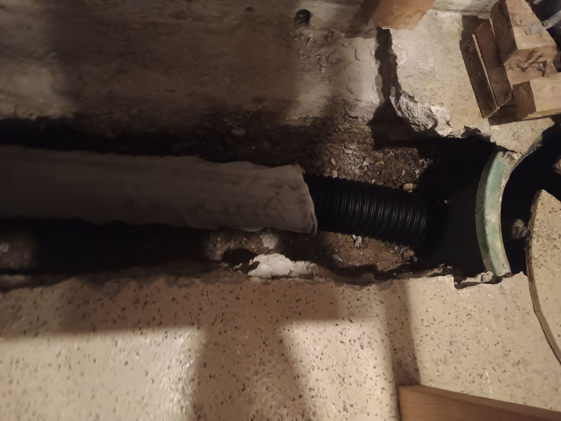 Drain tile for Kael in New Brighton by Waterproofing Northeast