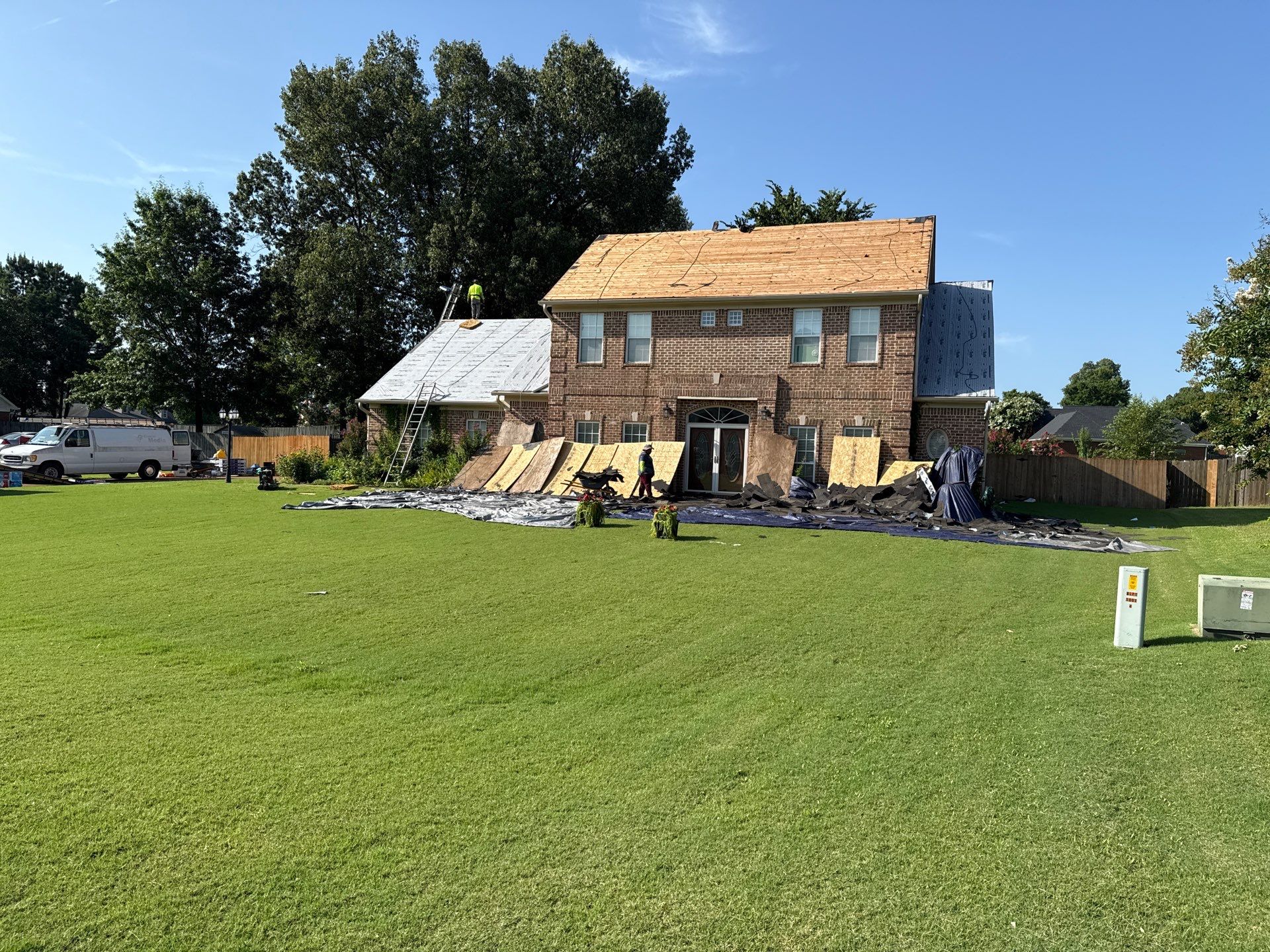 Full Residential Roof Replacement for Southaven Brick Colonial Home by Revival Roofing Services