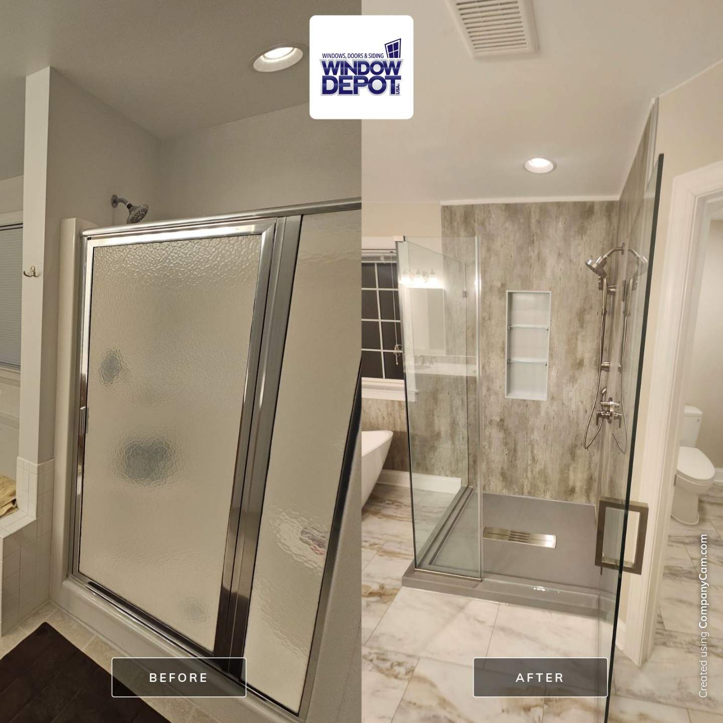Complete master bathroom remodel/Full window replacement by Window Depot of Annapolis