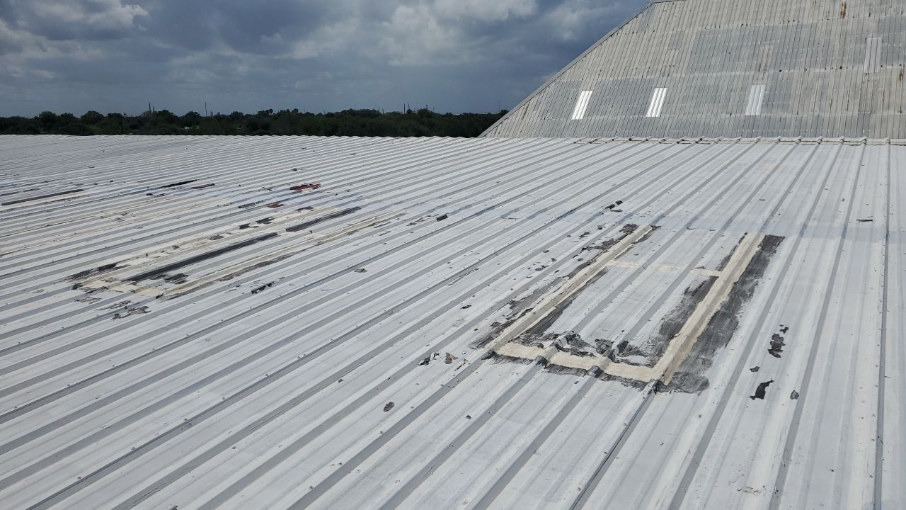 Commercial Roofing Installation using GAF 10 Year Acrylic System by Lighthouse Roofing