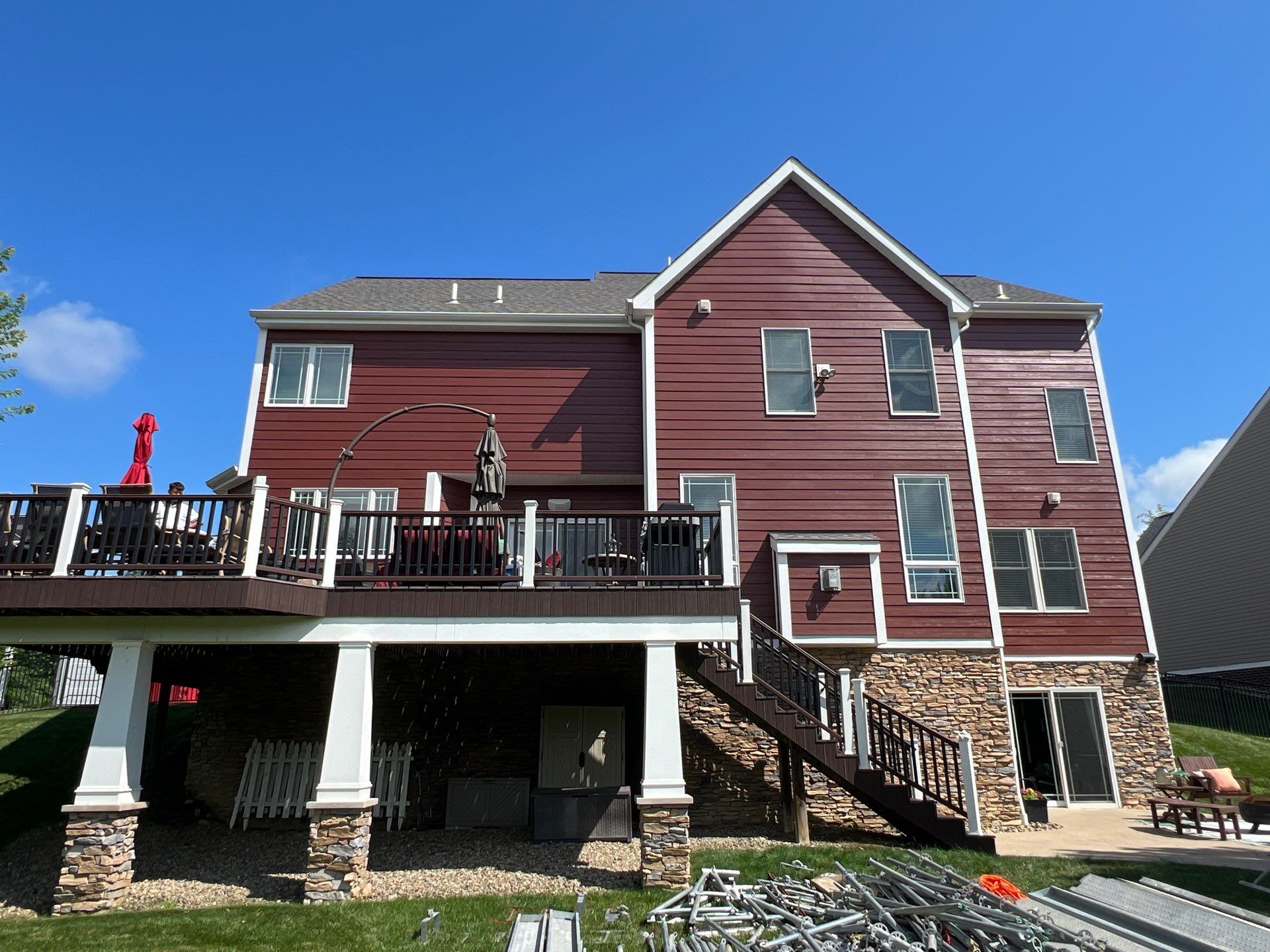 Countrylane Red James Hardie Siding Replacement in Franklin Park by Knockout Home Solutions