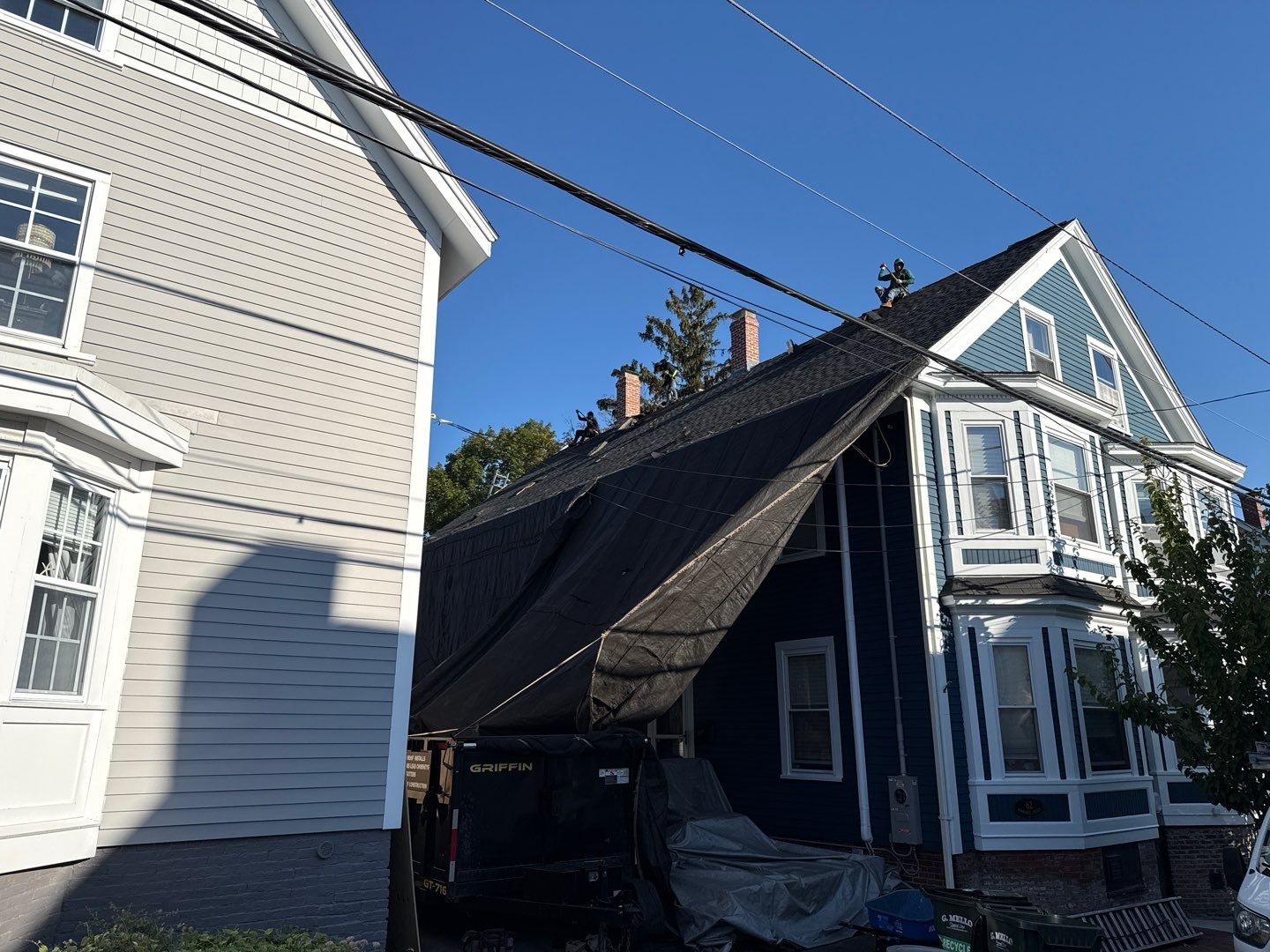 Half Roof Replacement for Solar Installation – Townhouse with New Plywood Decking by Sensible Home Solutions