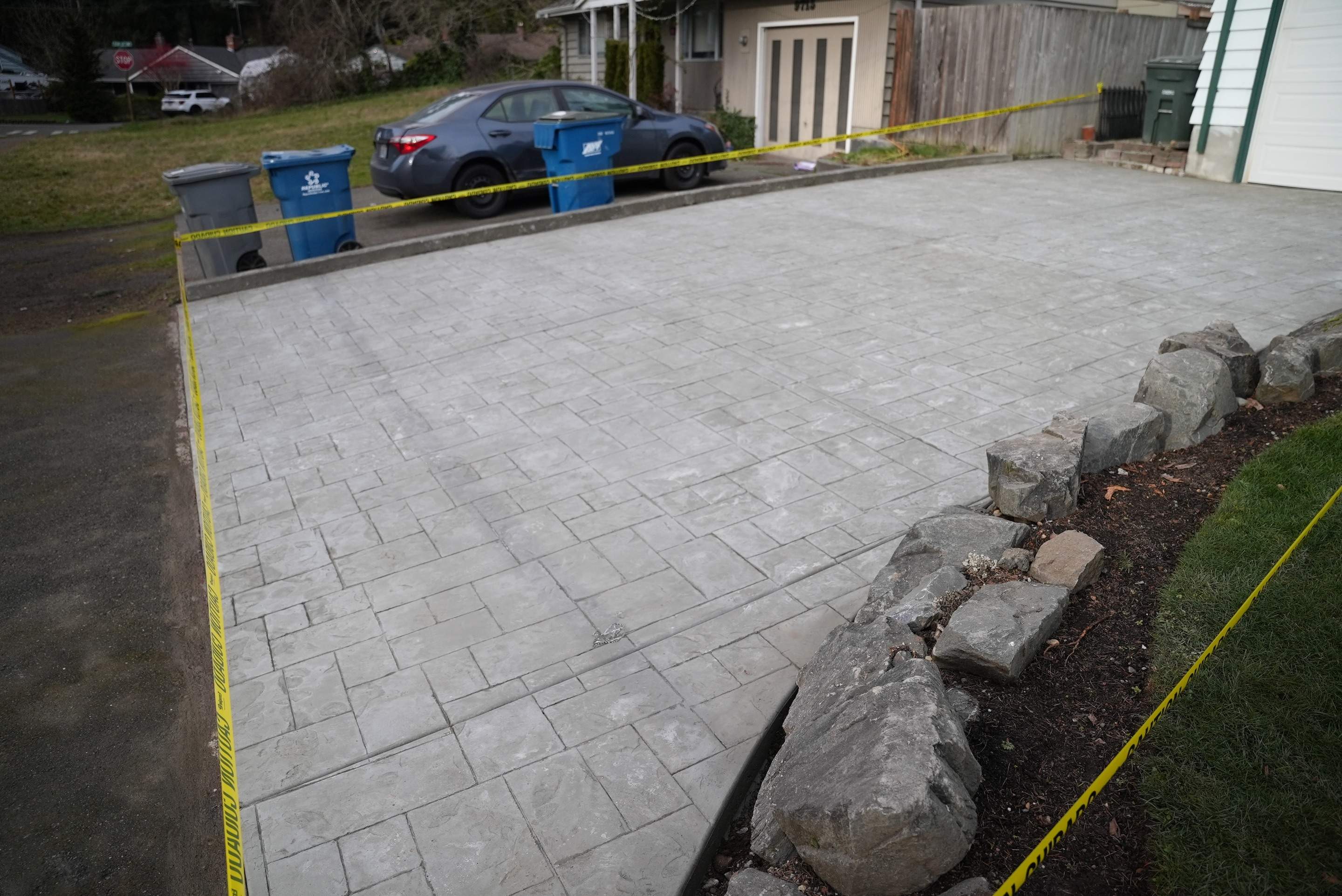 Stamped Concrete Patio and Driveway | Edmonds  by Jireh Asphalt & Concrete Inc 