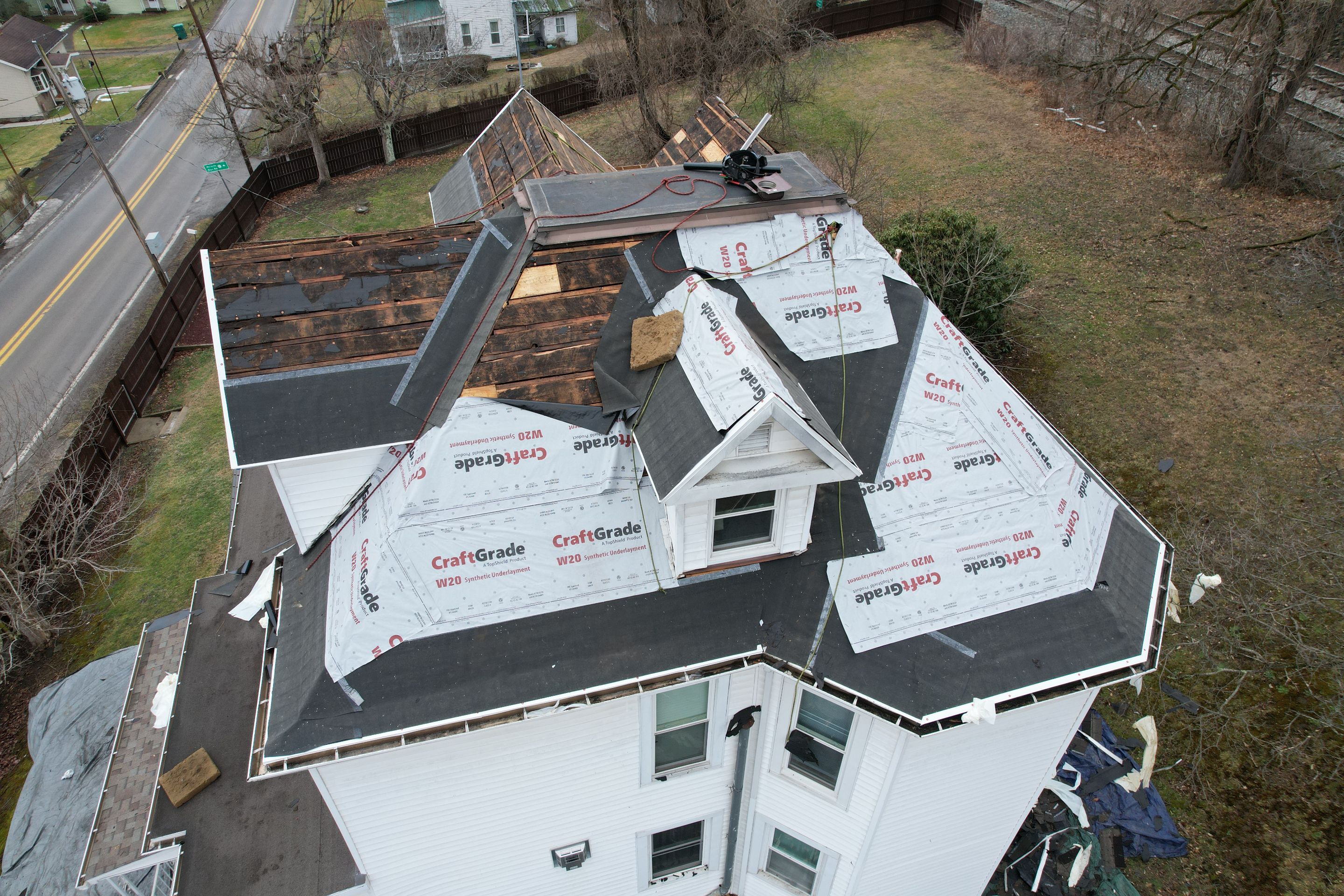 Residential Roofing Installation using GAF Timberline HDZ Shakewood by Rainstoppers Roofing