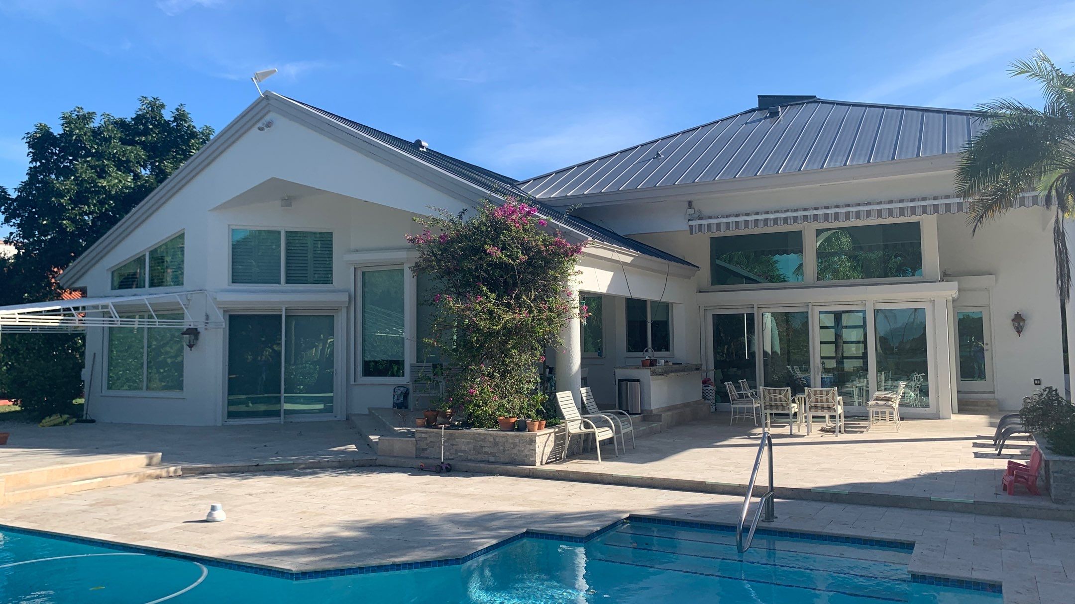 Residential Roofing Installation using 1" Nail strip metal roof by BLUES BROTHERS ROOFING