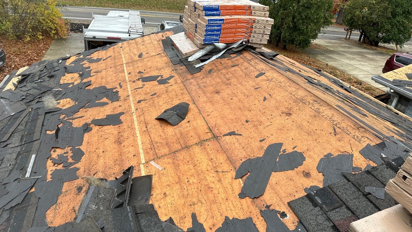 Roof Replacement using CertainTeed Landmark Moire Black by 180 Contractors