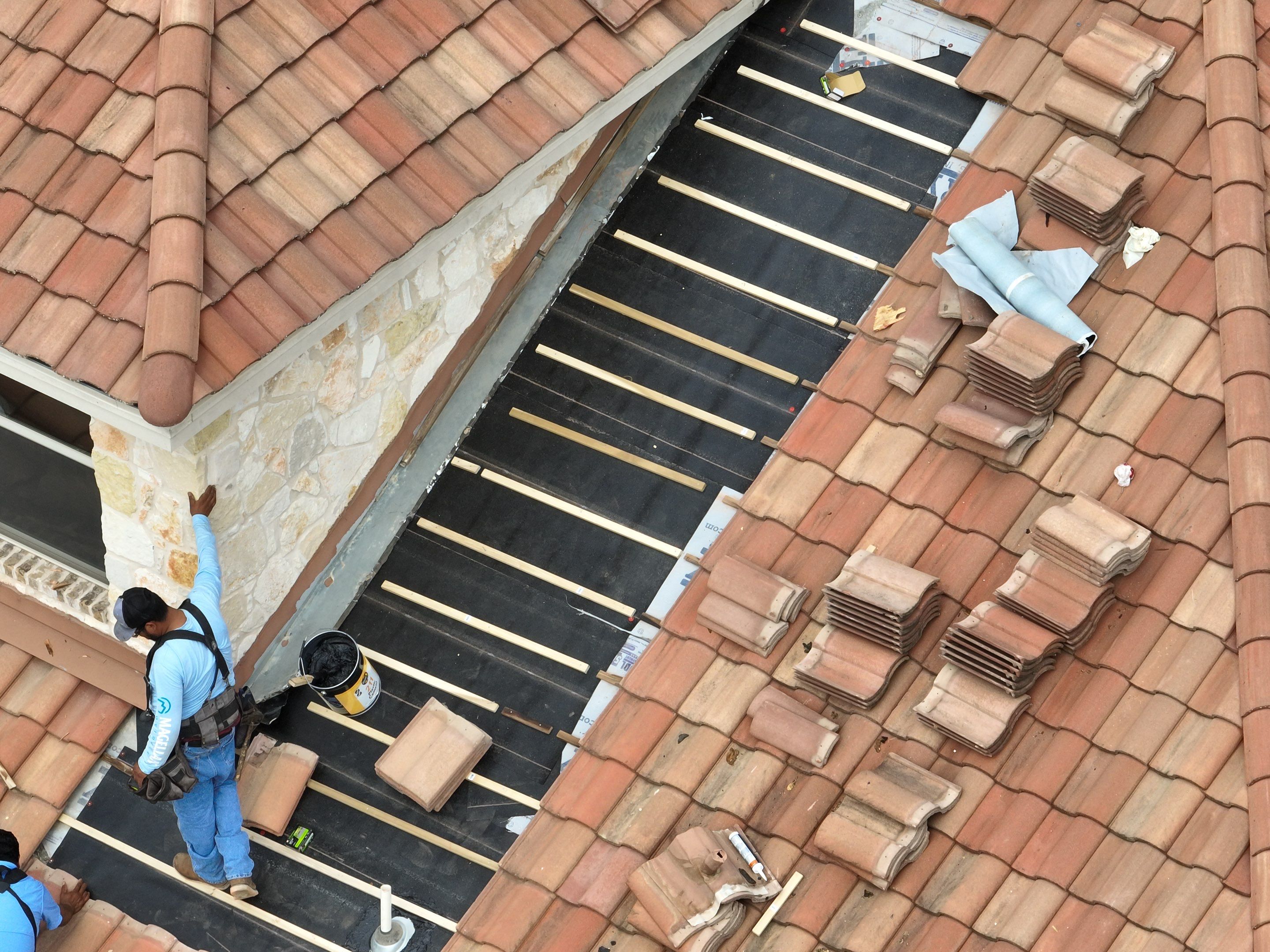 Tile Roof Repair  using Concrete S Tile by Premier Roofing and Contracting