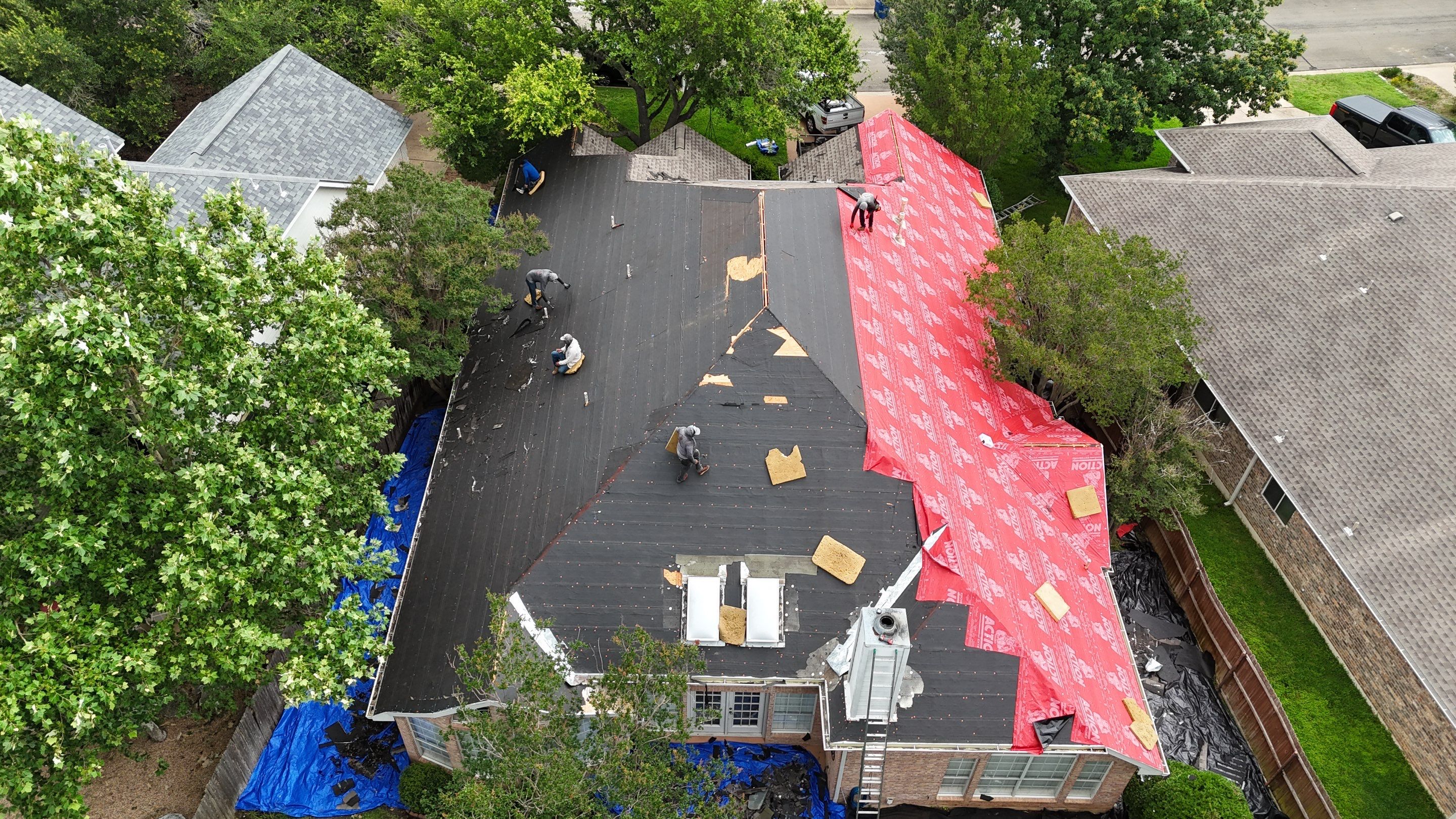 Residential Roof Replacement using GAF - HDZ - Weathered Wood by Action Exteriors Austin