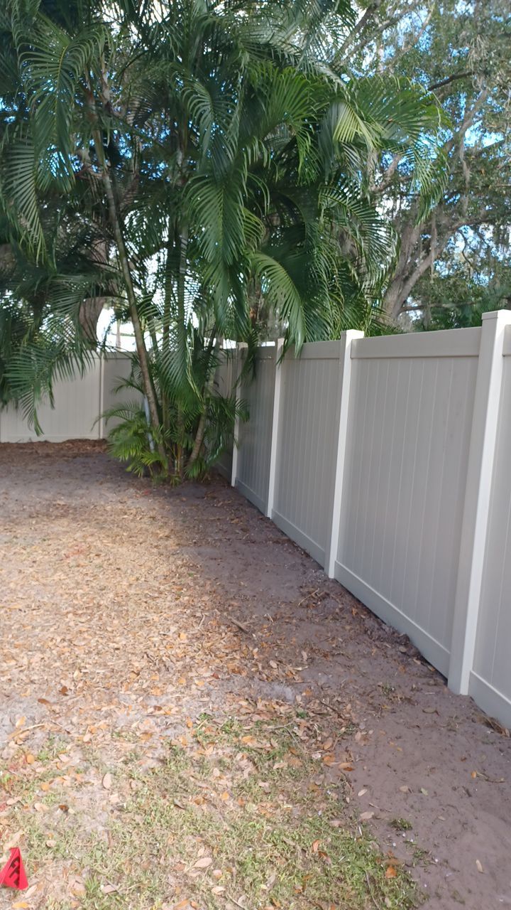 Sarasota, FL 6ft. Tall Tan Vinyl Privacy Fence  by Asap fence and gates, LLC