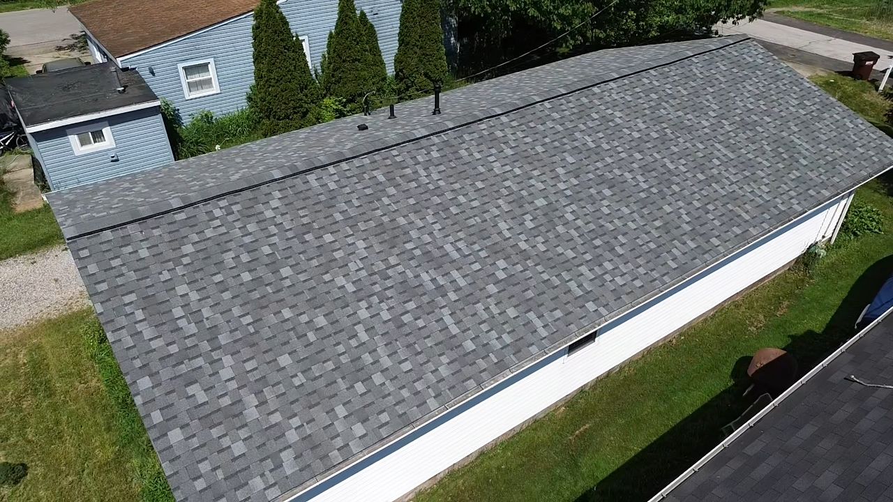 Atlas Pinnacle, Color, Coastal Granite, Drip Edge, Color, Birch White by Eagle Eye Roofing