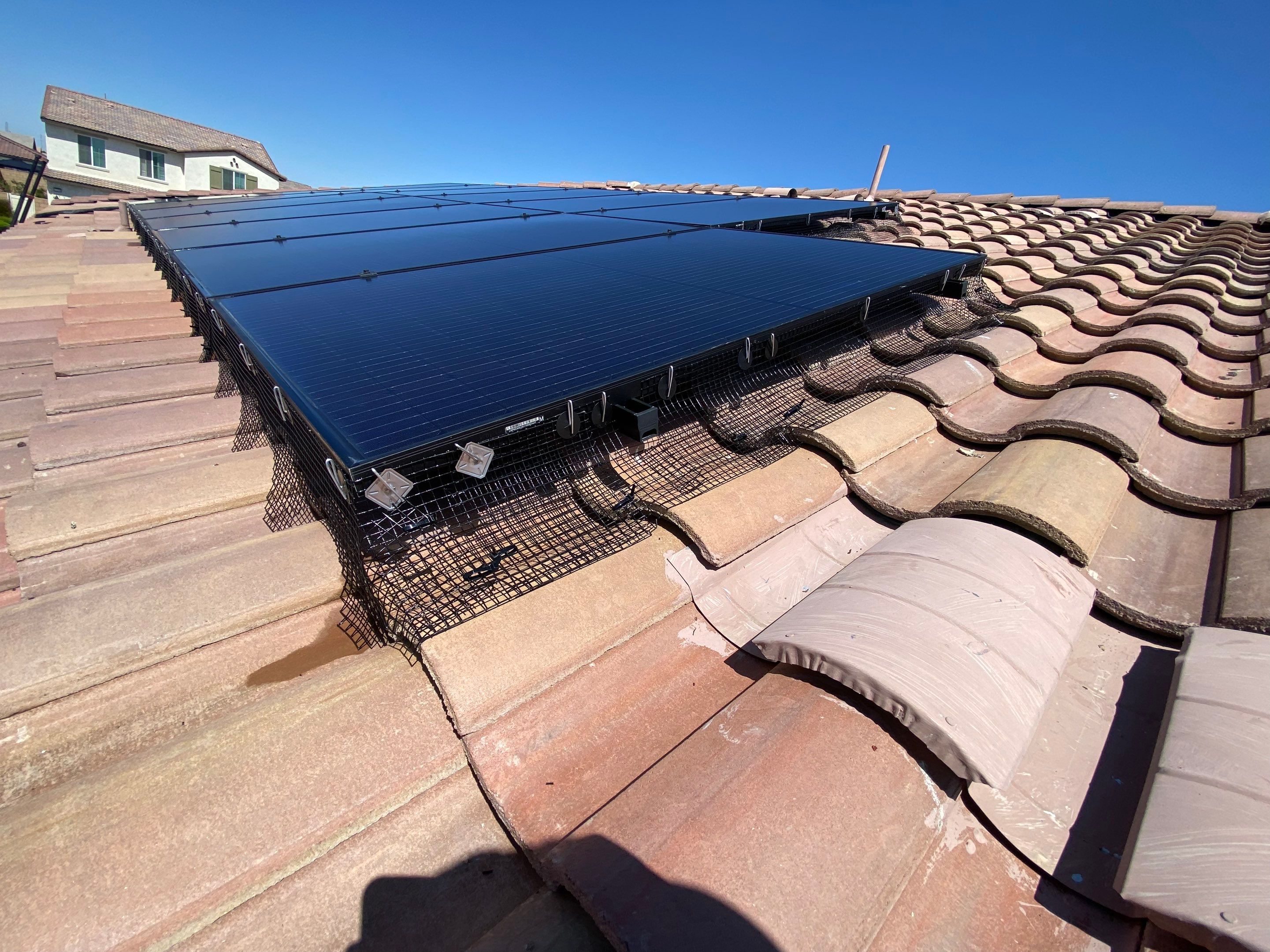 Bird Proofing Project in Victorville Ca by Palm Coast Solar Cleaning