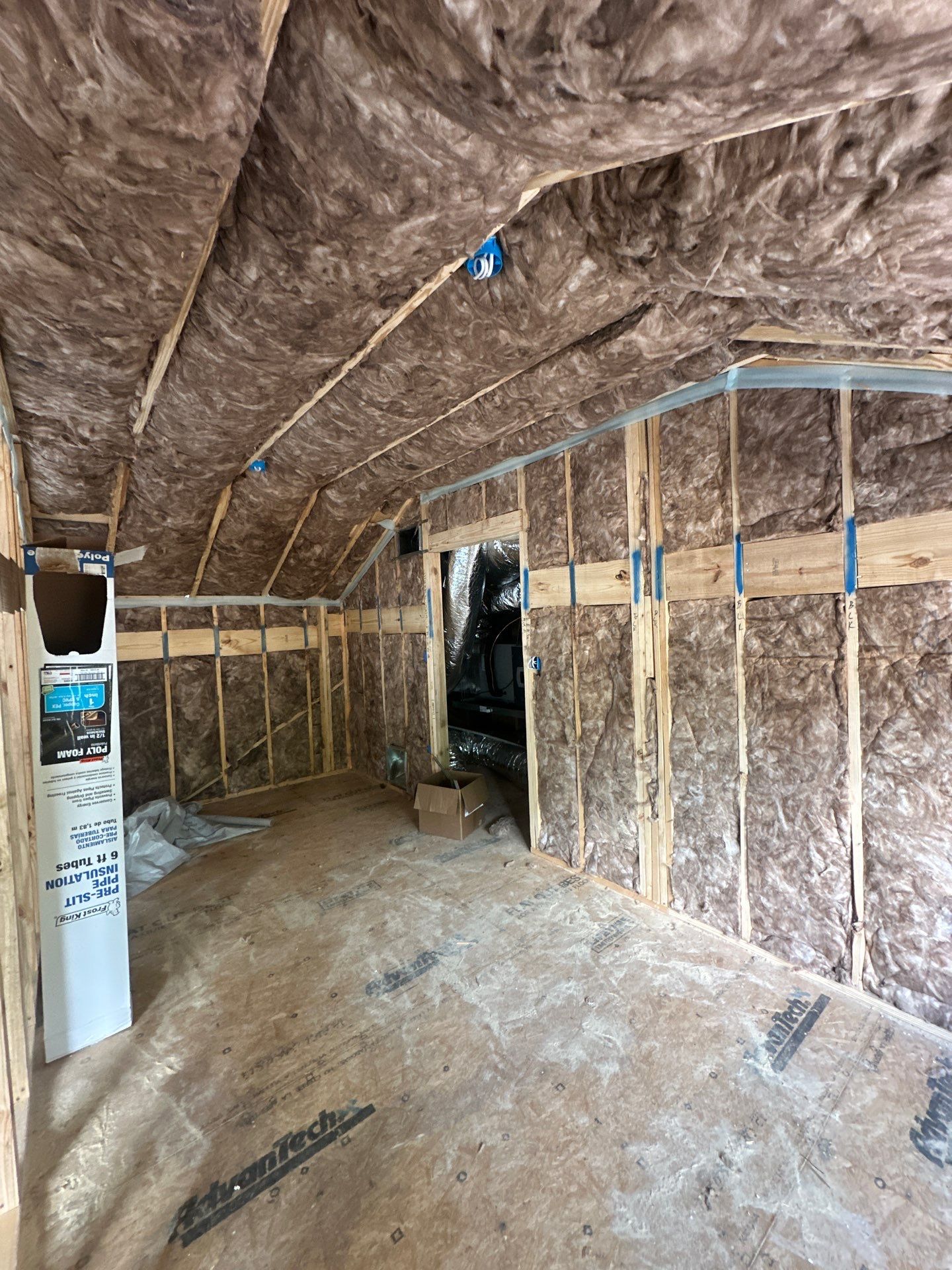 Full install on this new beautiful custom home in Dallas by Apex Insulation Solutions