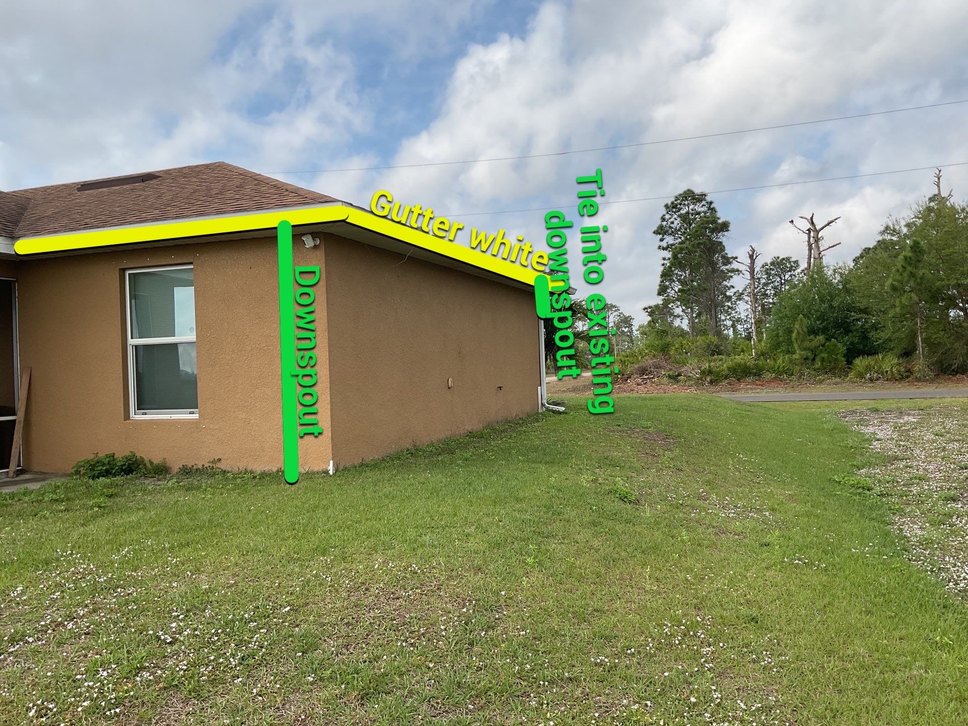 6 Inch Seamless Gutters using White Seamless Gutters in Cape Coral FL by Gutter Professors