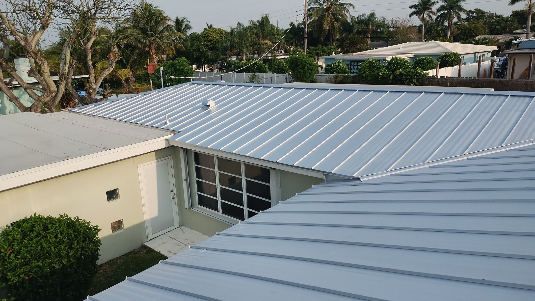 Residential Roofing Installation using 1" Nail strip metal roof by BLUES BROTHERS ROOFING