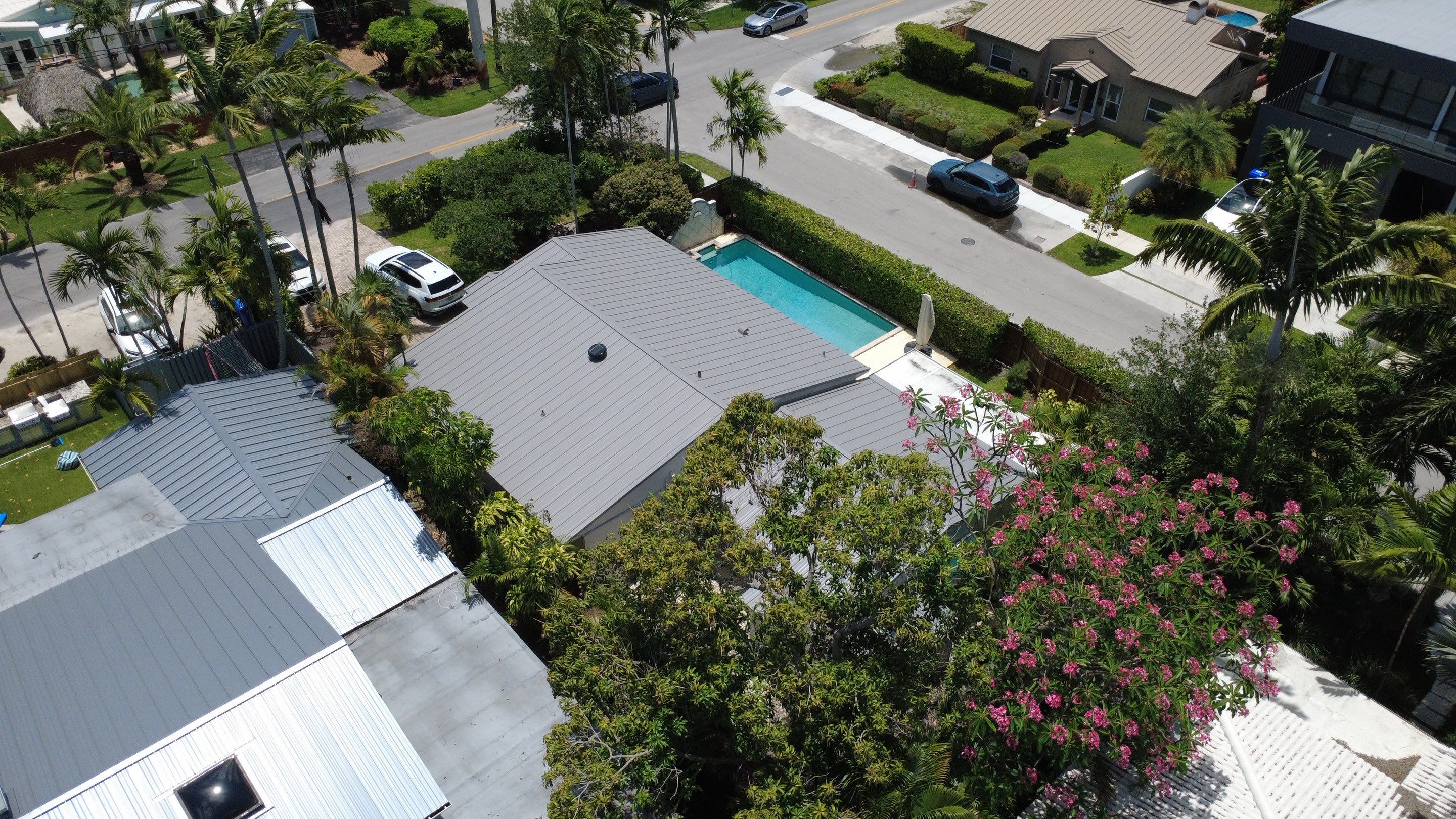 Residential Roofing Installation using 1" Nail strip metal roof by BLUES BROTHERS ROOFING