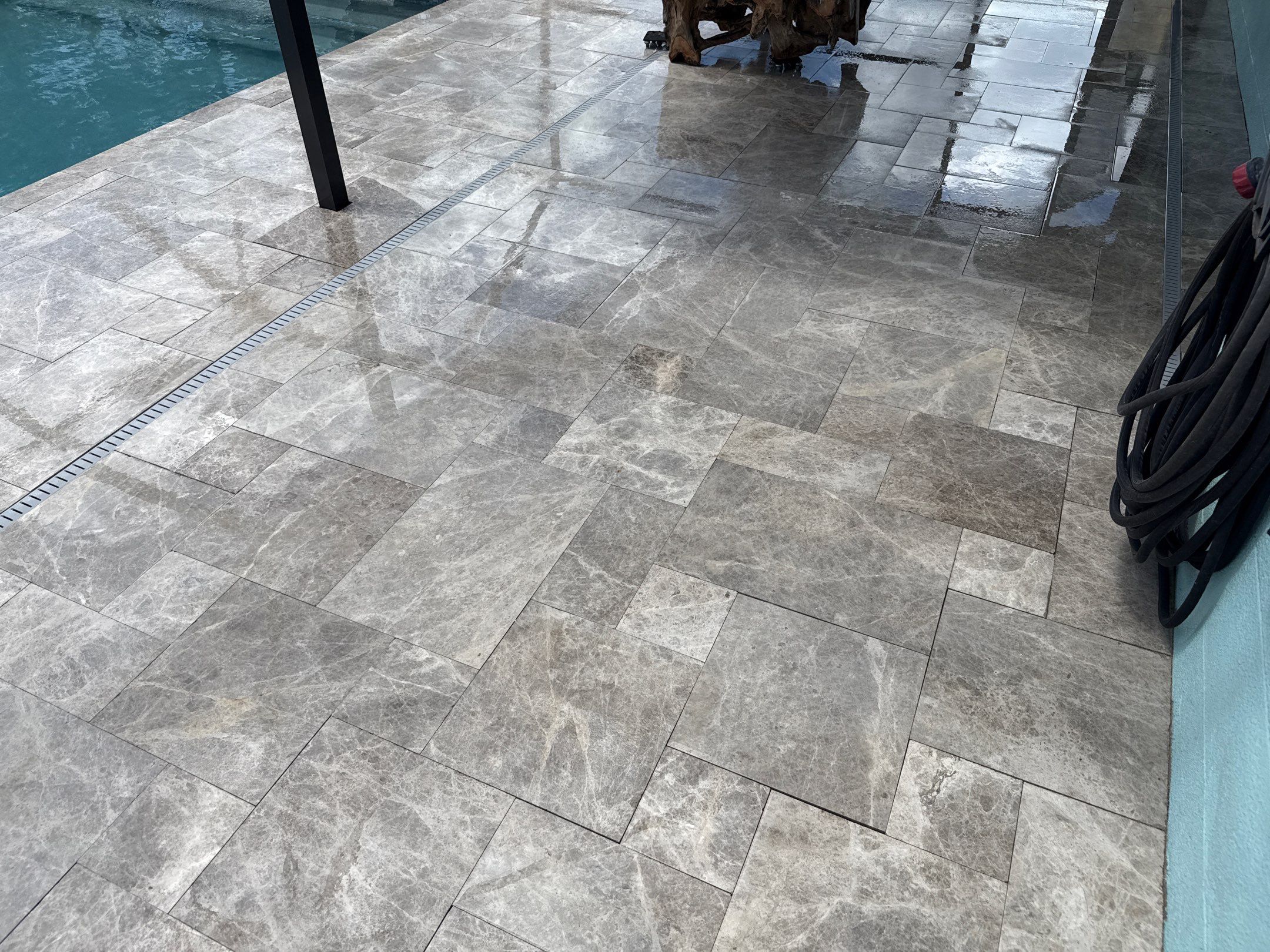 Travertine Pool Deck, Lanai & Screen Enclosure Cleaning Near Manatee River | Bradenton, FL by Sunshine AquaWash