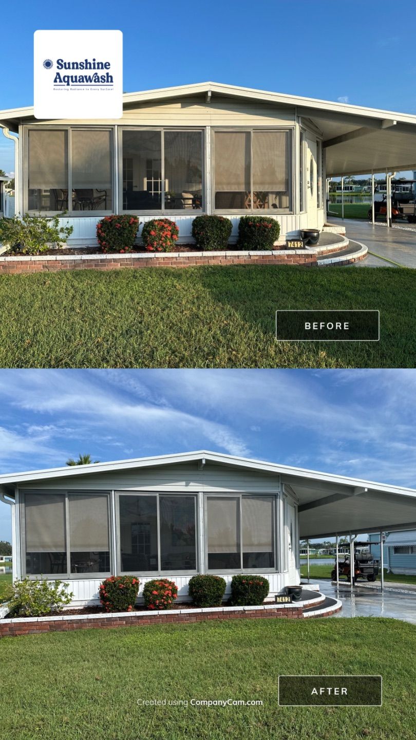 🏡 Mobile Home Soft Wash – Colony Cove, Ellenton, FL by Sunshine AquaWash