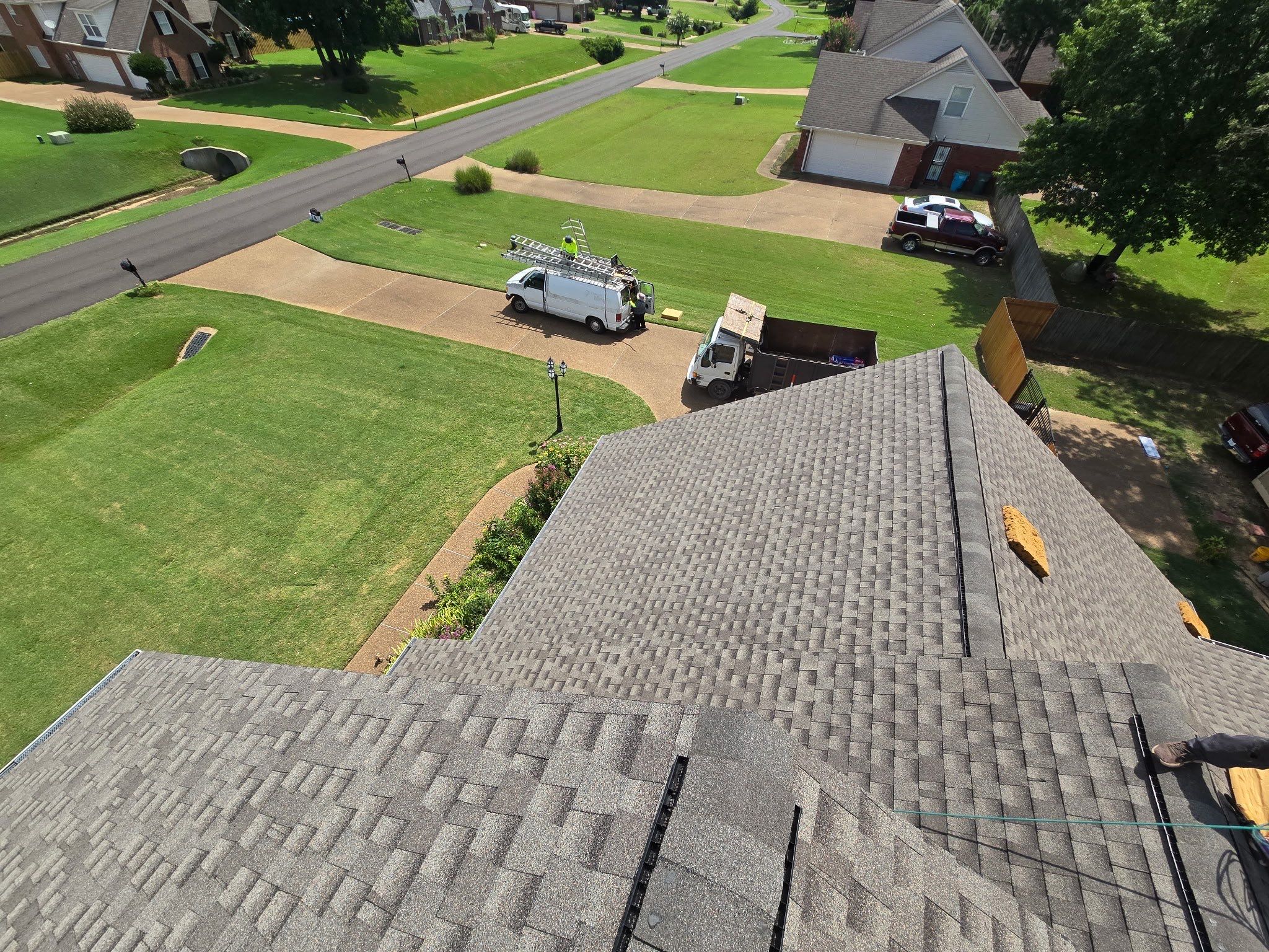 Full Residential Roof Replacement for Southaven Brick Colonial Home by Revival Roofing Services