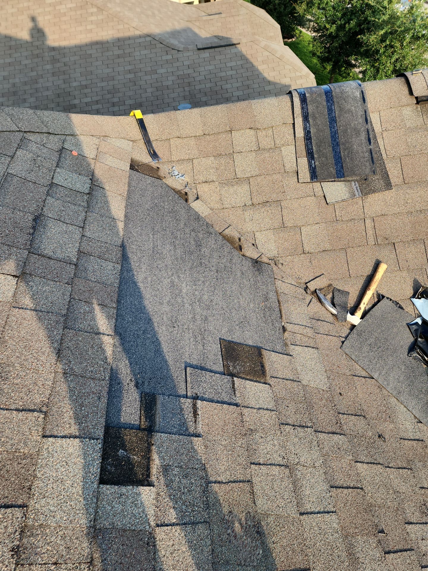 Hail Damage using Owen's Corning Duration (Lifetime) Shingles by Roof Repair Company