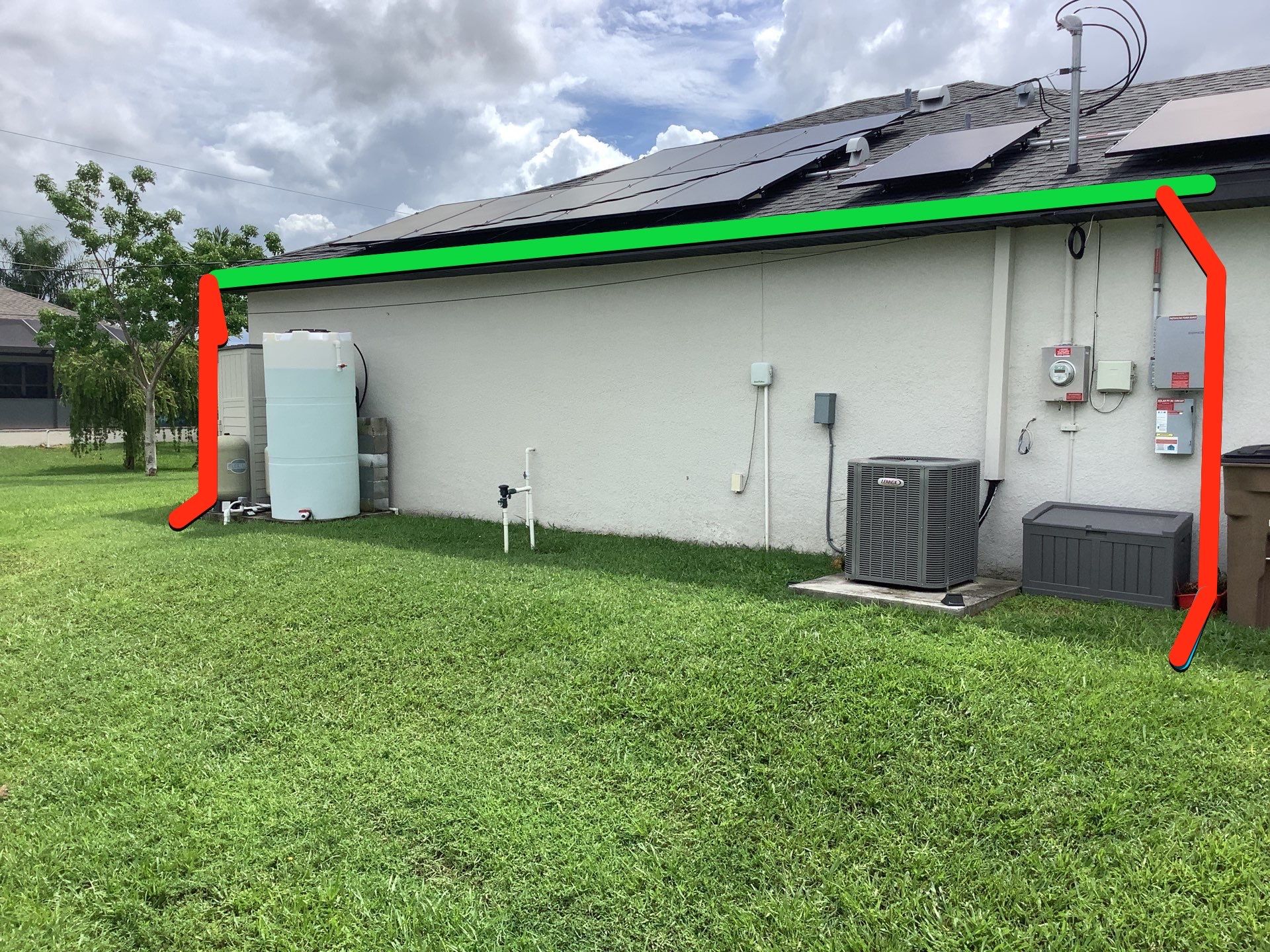 Black Seamless Gutters using black seamless gutters in Cape Coral FL by Gutter Professors