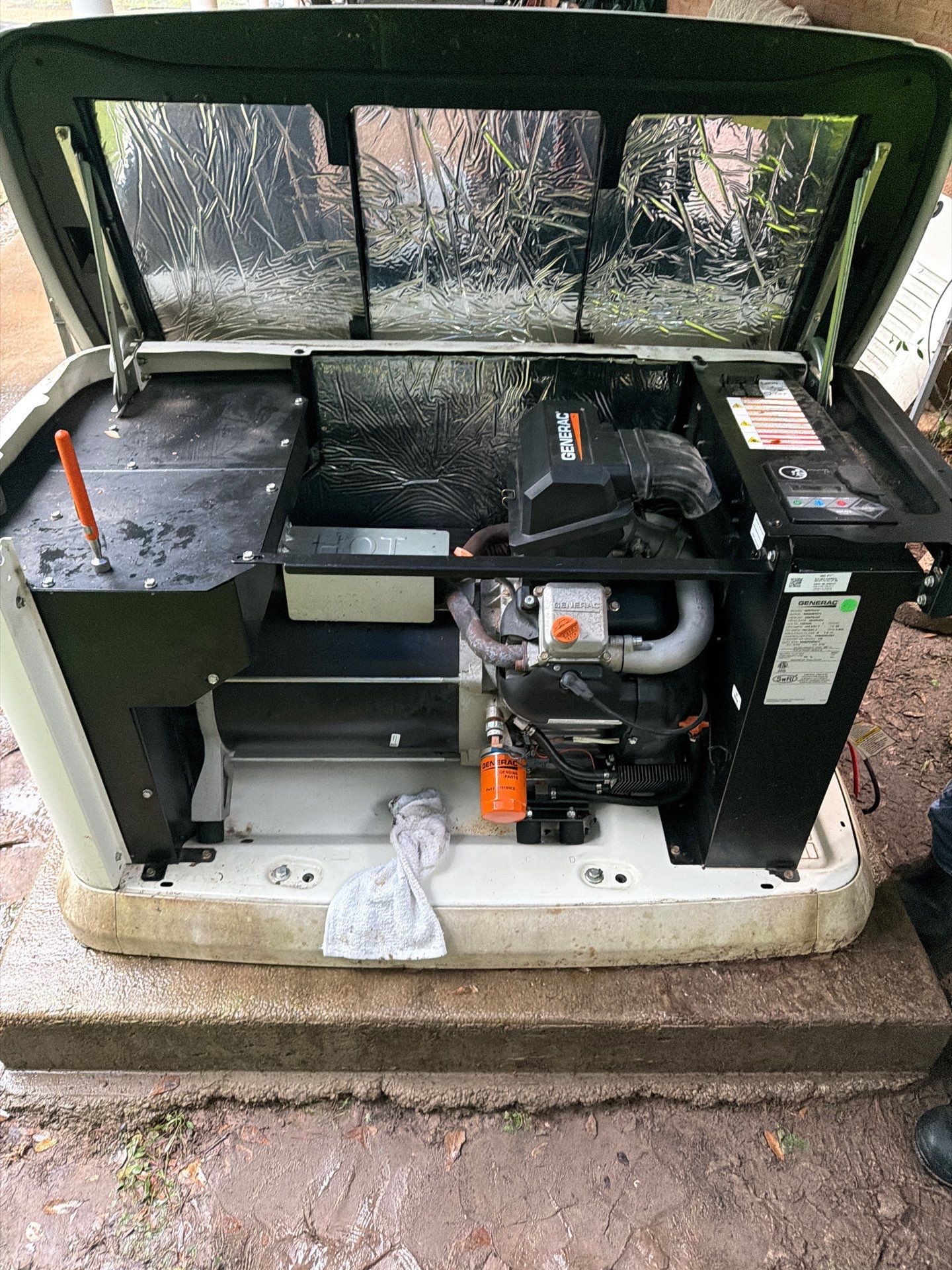 Warranty Covered Engine Replacement on a Generac 22kW Air-Cooled Generator in Houston, TX by GenTex Elite Services