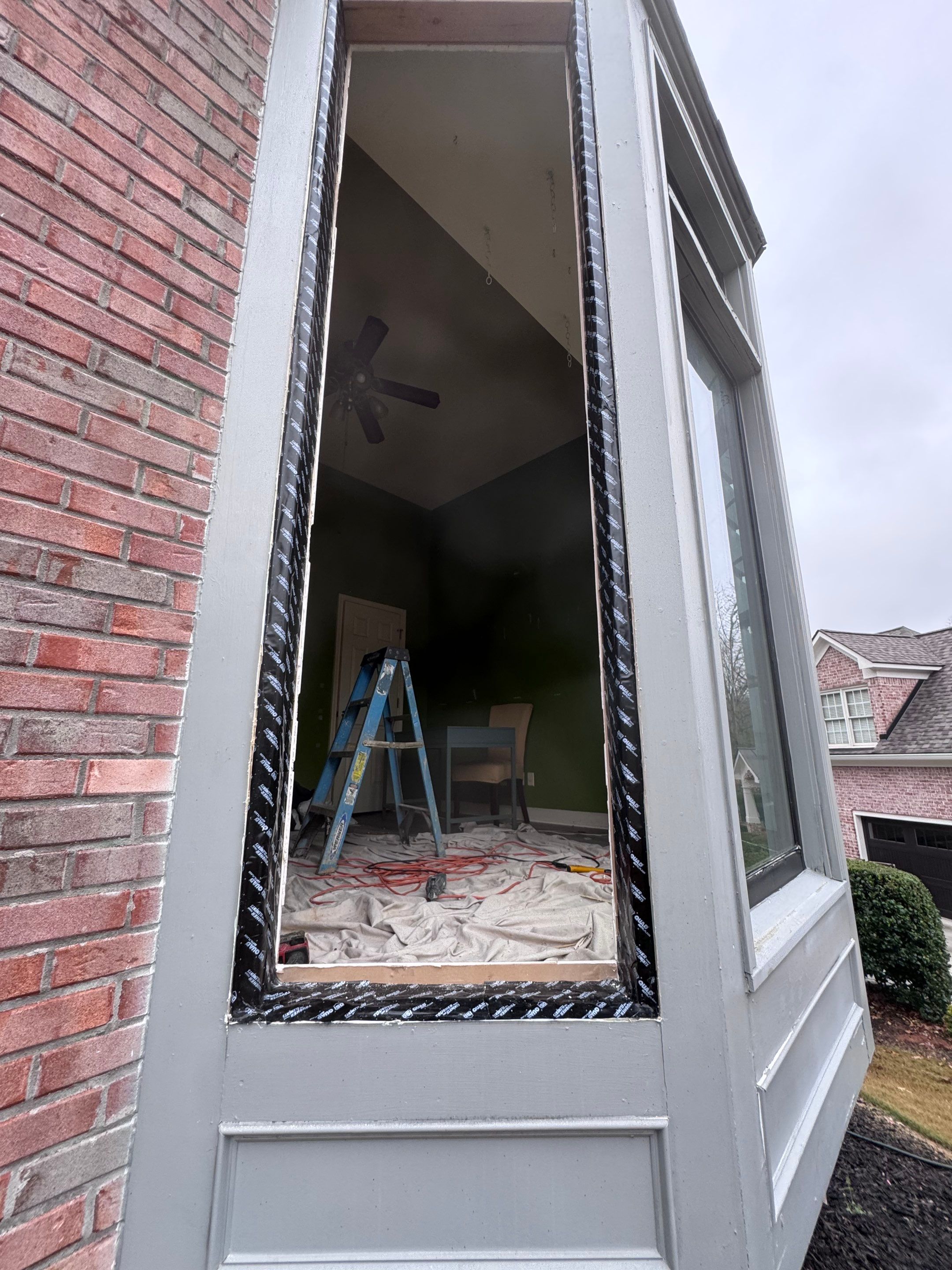 Custom Bay Window Replacement and Exterior Trim Update in Suwanee by Swift Home Renovations