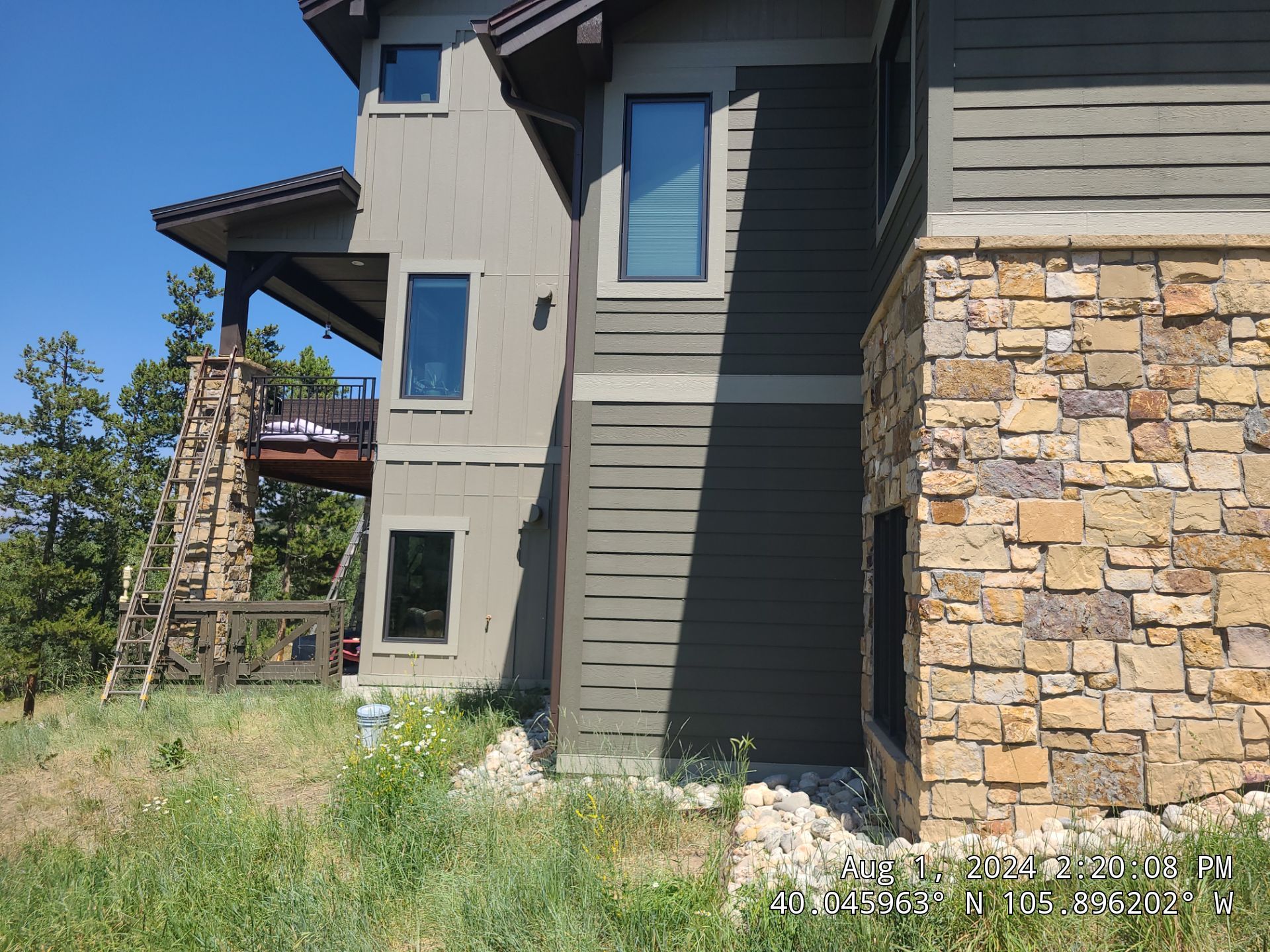Exterior Painting Using Stain by Wheatley Creek Services