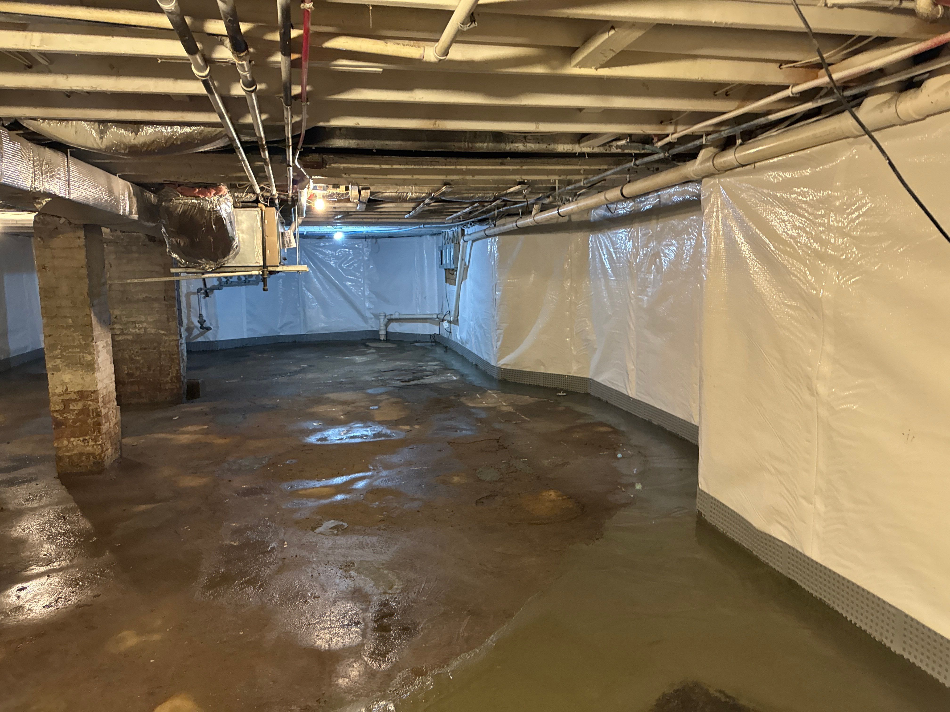 Interior French Drain & Wall Vapor Barrier in Newark, NJ  by Pure Service Pro, LLC 