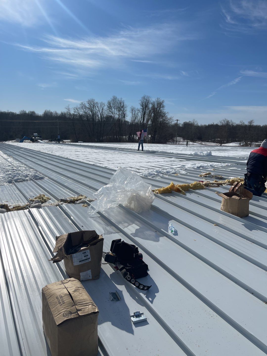 Commercial Roofing Installation using 24 Guage Double Lock Standing Seam by CentiMark Roofing