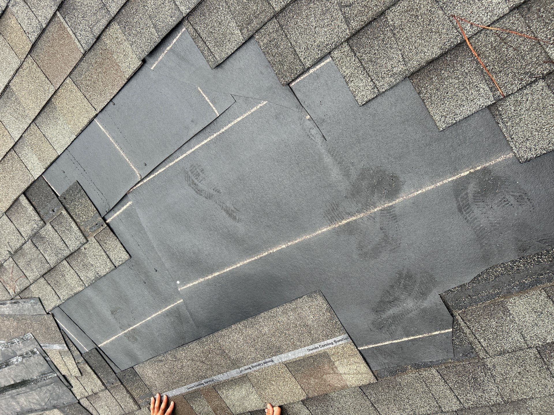 Hail Damage using Owen's Corning Duration (Lifetime) Shingles by Roof Repair Company