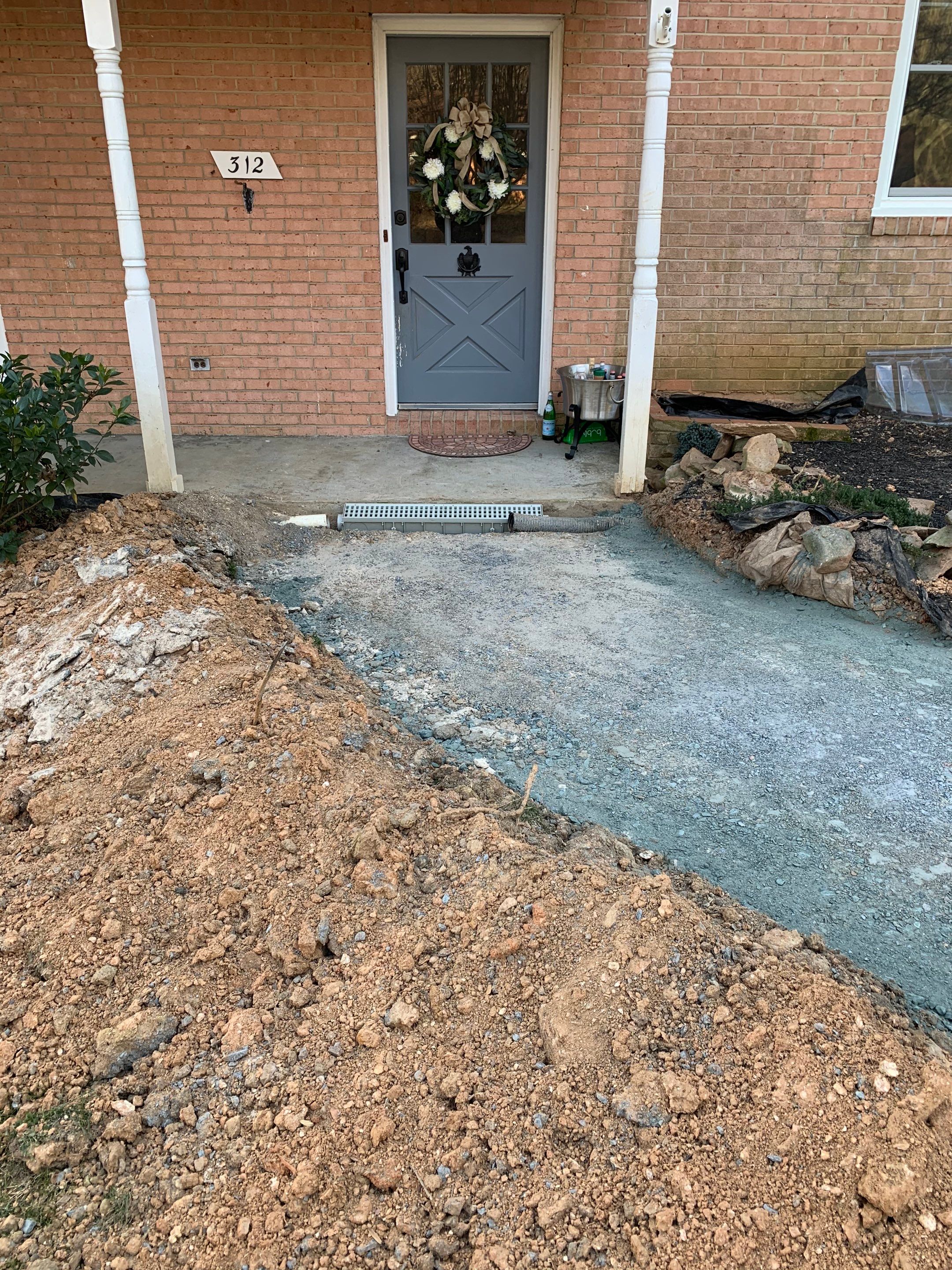 Front Walkway Remodel using Techo-Bloc Pavers by The Smet Companies, LLC