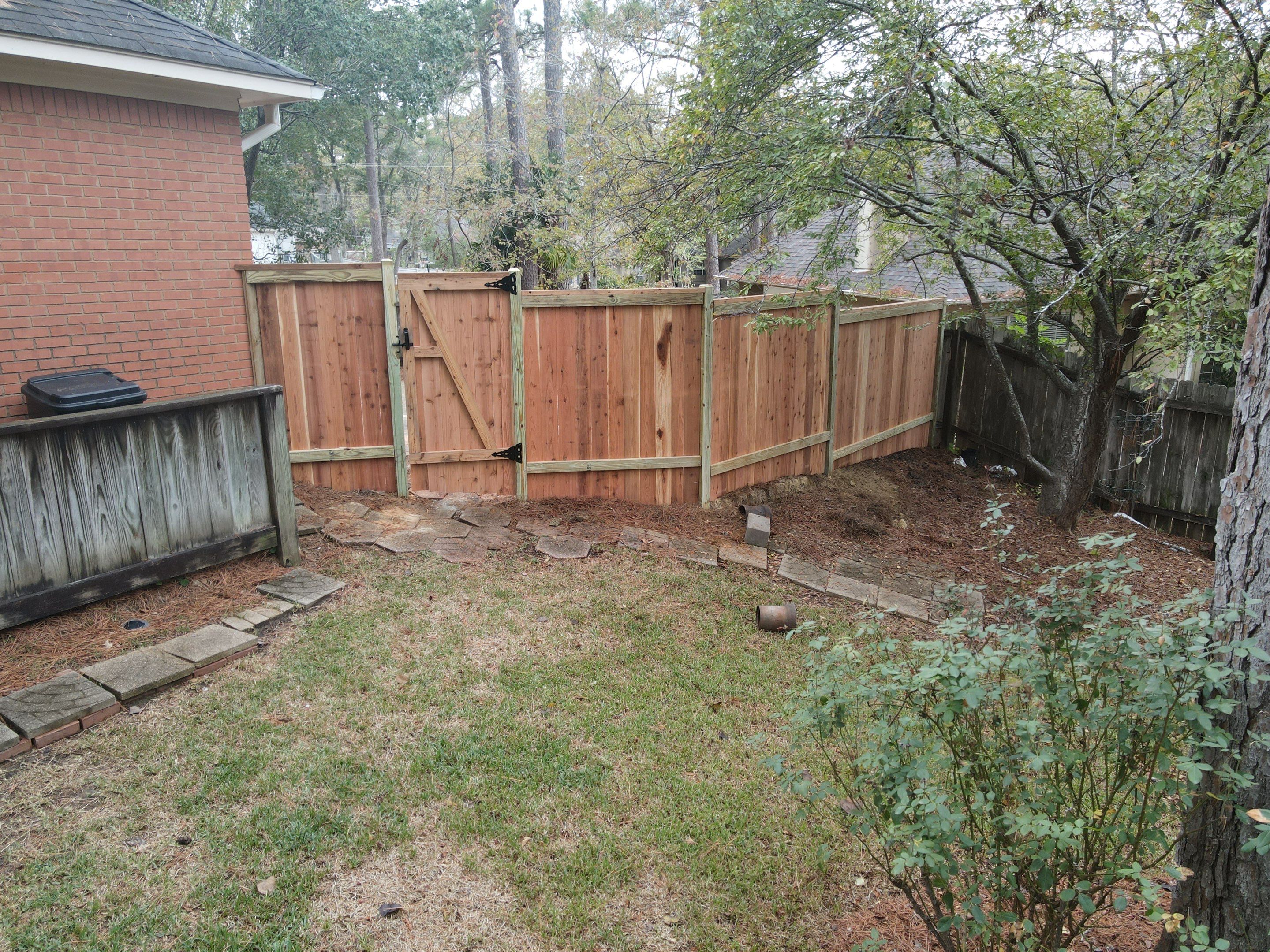 6ft Cedar Good Neighbor Fence by Roberson Construction LLC