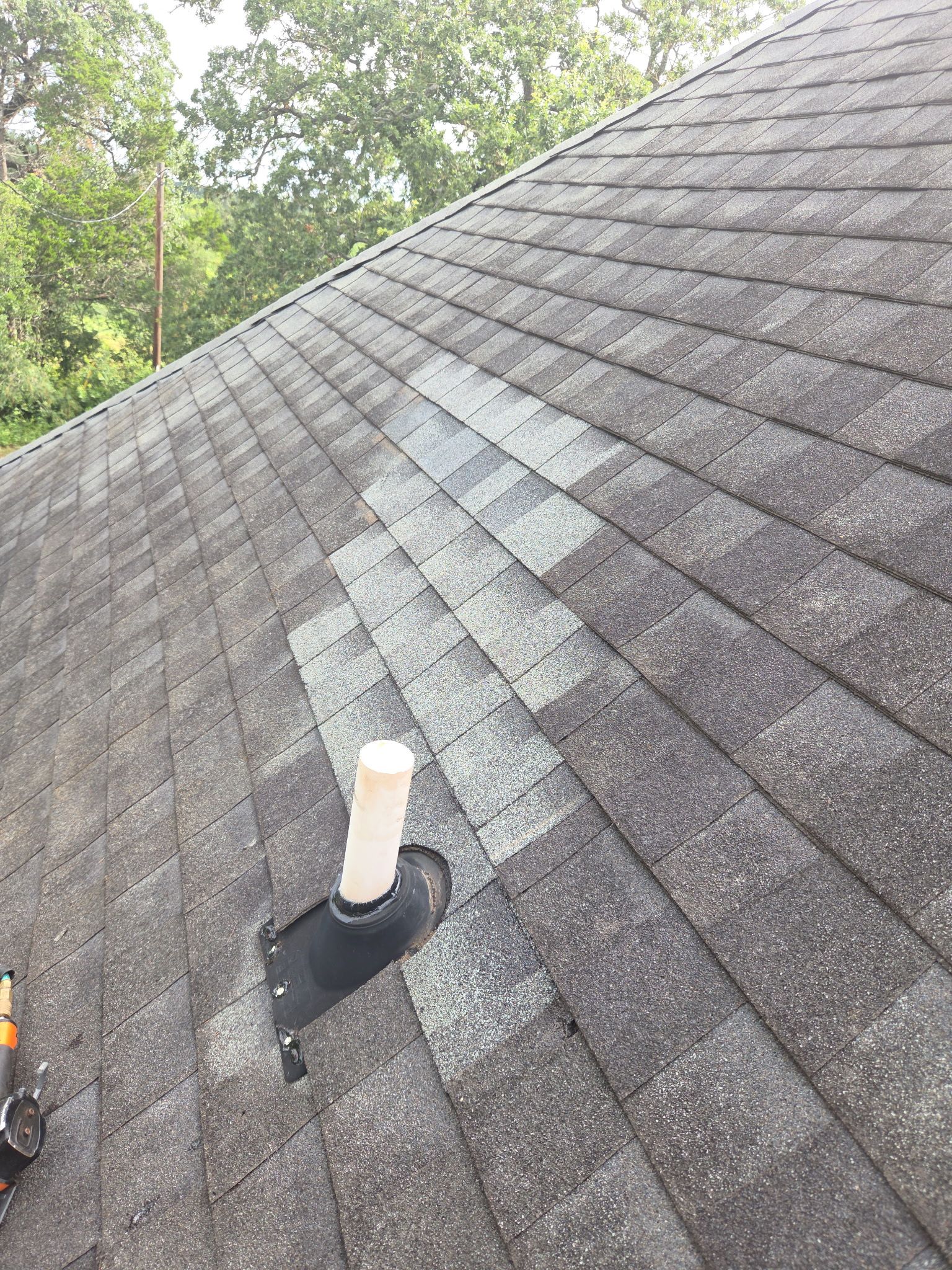 Crazy Wind Damage Repair on a Steep Roof by REPS OF TEXAS
