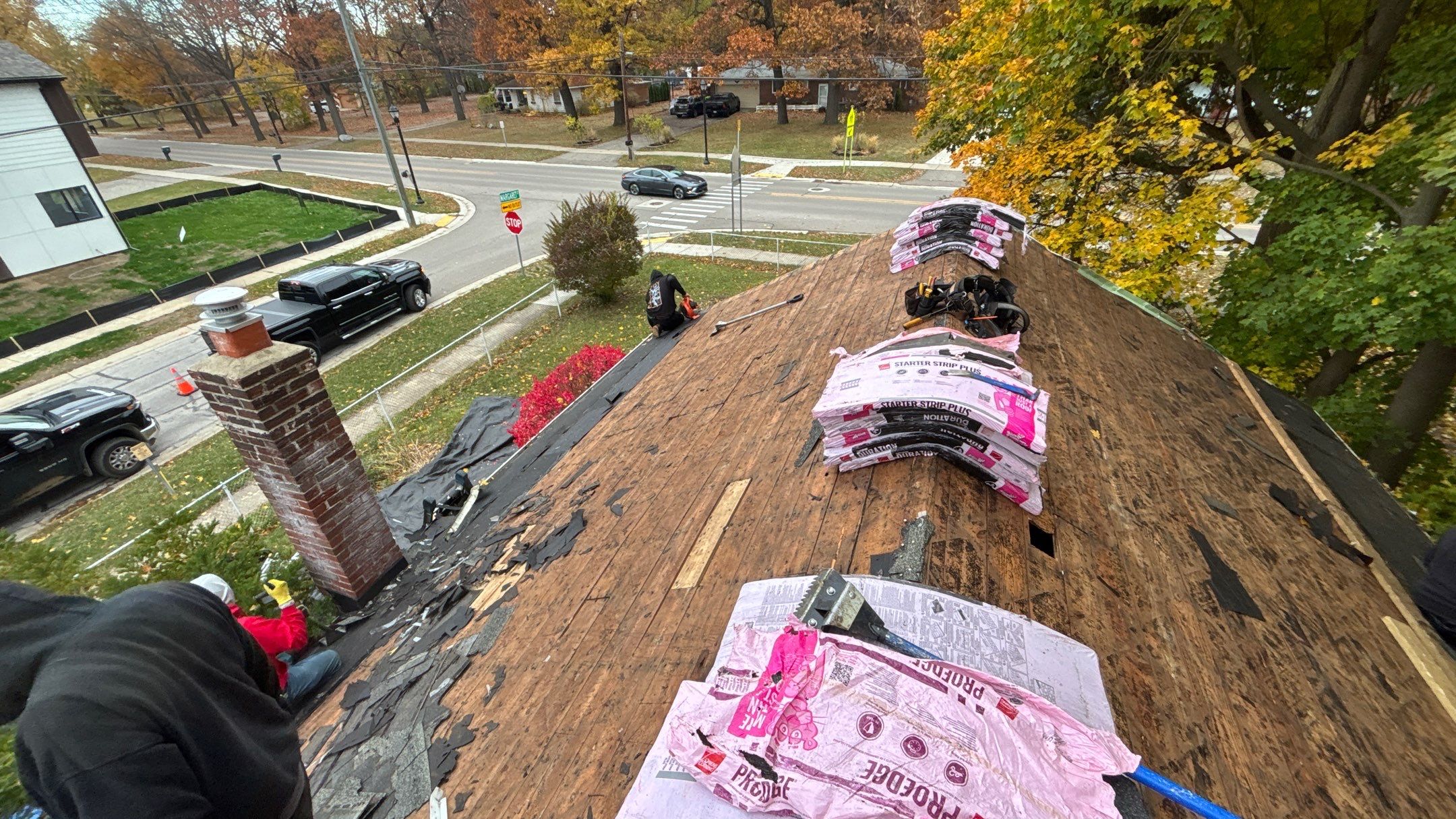Roof Replacement using Owens Corning Midnight Plum by 180 Contractors