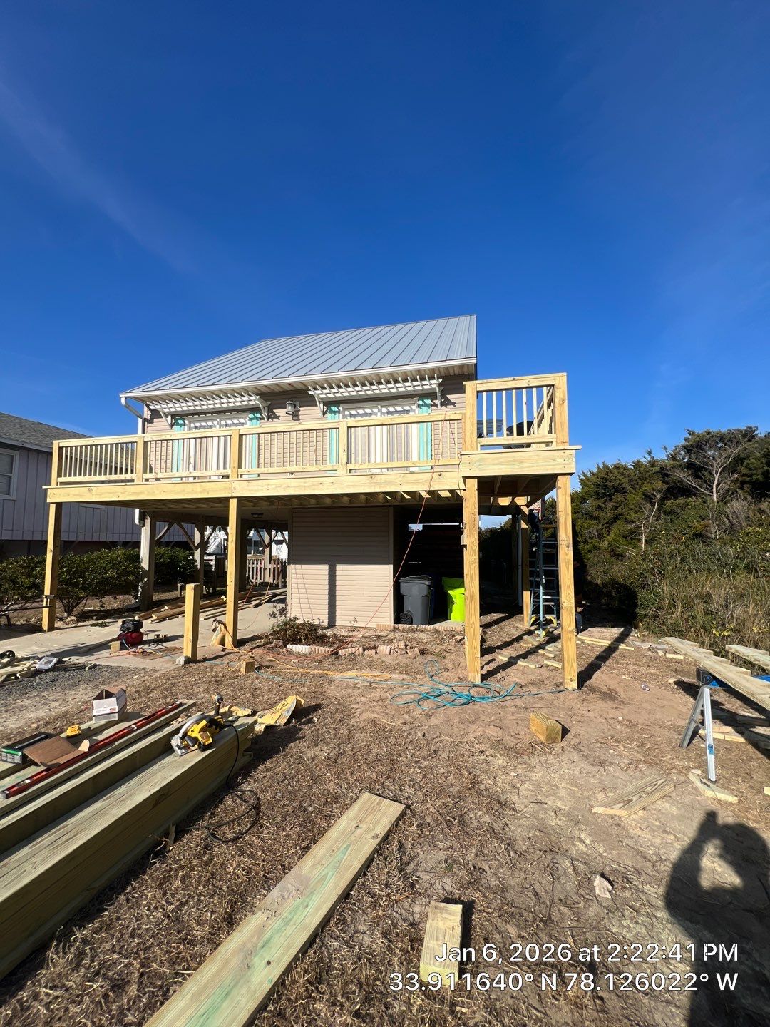 Deck Construction in Oak Island, NC | Coastal Outdoor Living Project by RGR Construction and Roofing, LLC