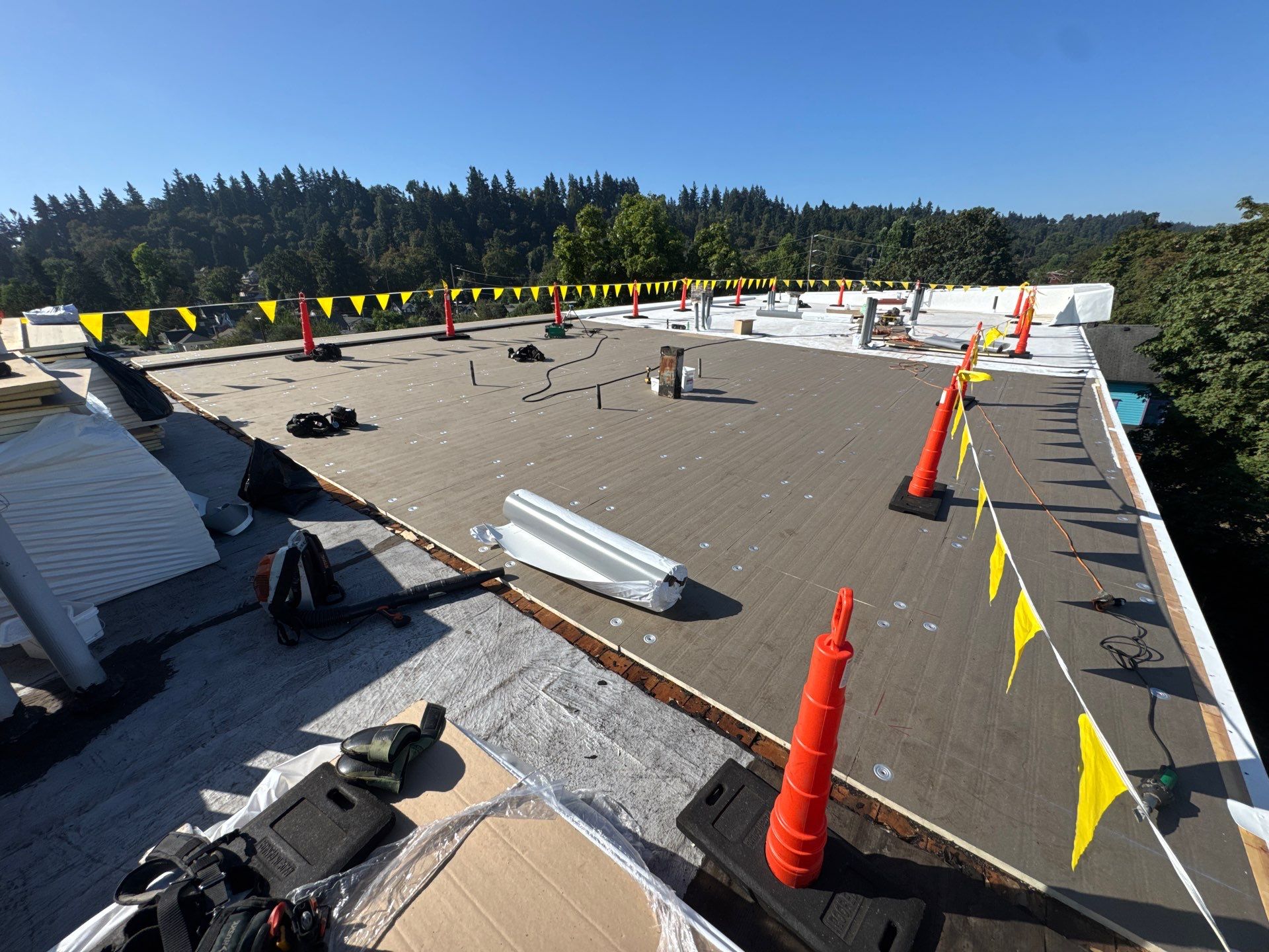 Commercial Roofing Installation using TPO by Vitan Construction LLC 