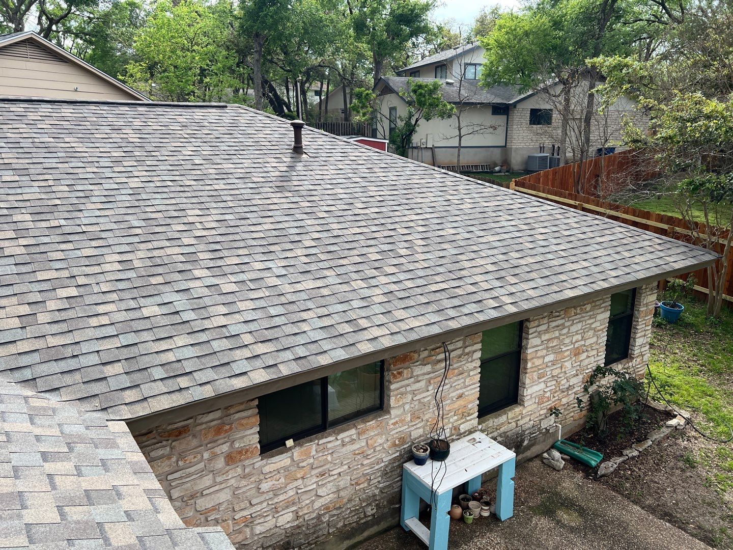 Winter storm 2023 with tree damage by Oakwood Roofing and Construction, LLC