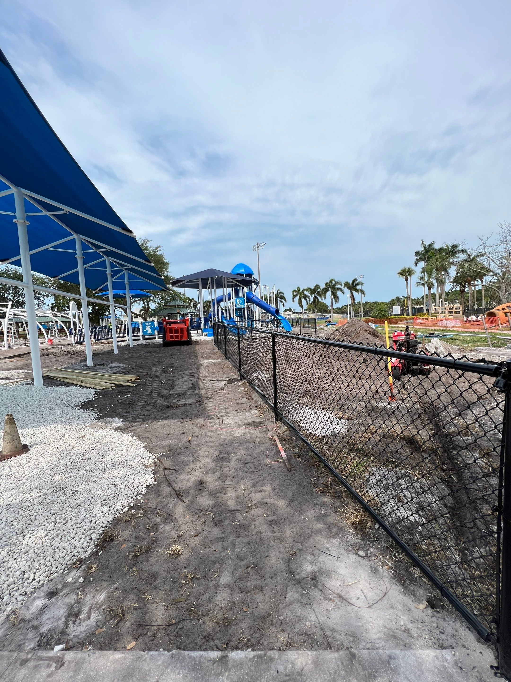 Vinyl Coated Chain-link fence for the City of Naples around Fleischmann Park Playground.  by Asap fence and gates, LLC