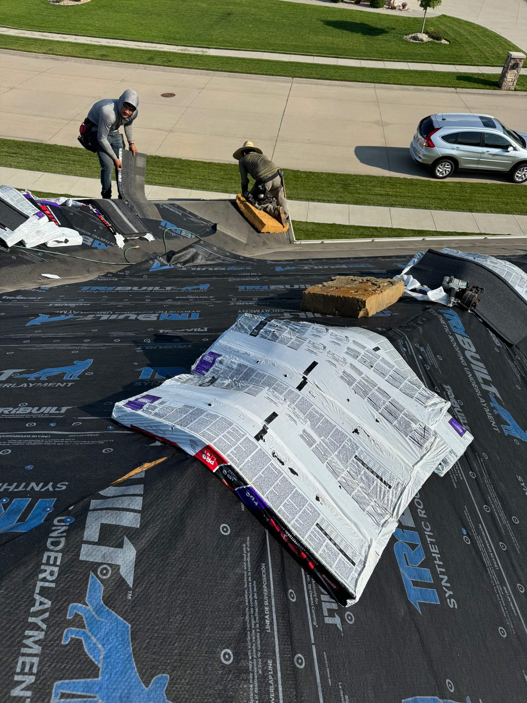 Residential Roofing Installation using TAMKO TITAN WEATHERED WOOD by Lightning Exteriors