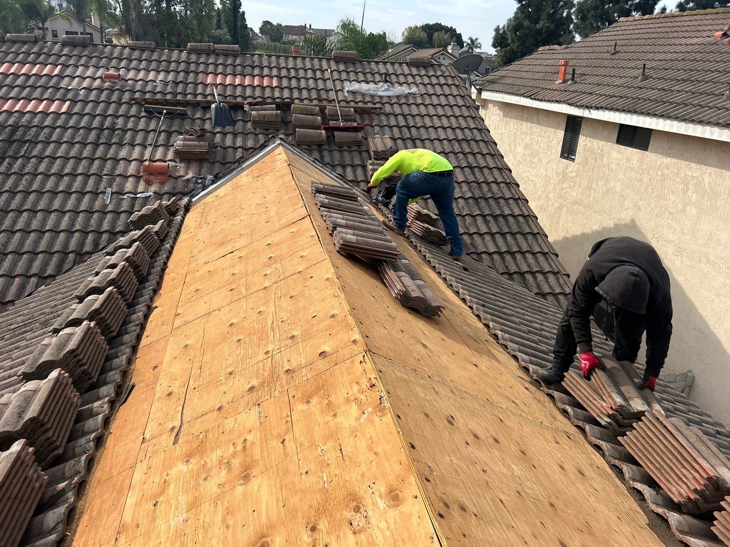 Comprehensive Concrete Tile Roof Replacement and Structural Wood Repair in Chula Vista by Reliable Roofing San Diego Inc.