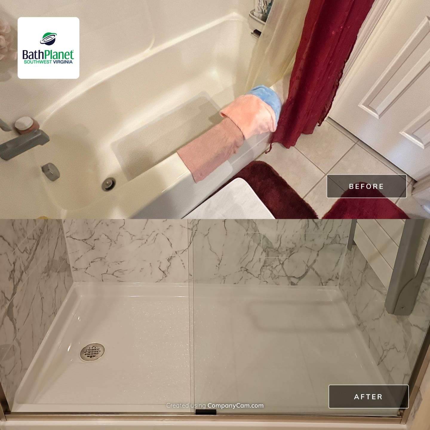 Tub to Shower by BathPlanet SW Virginia