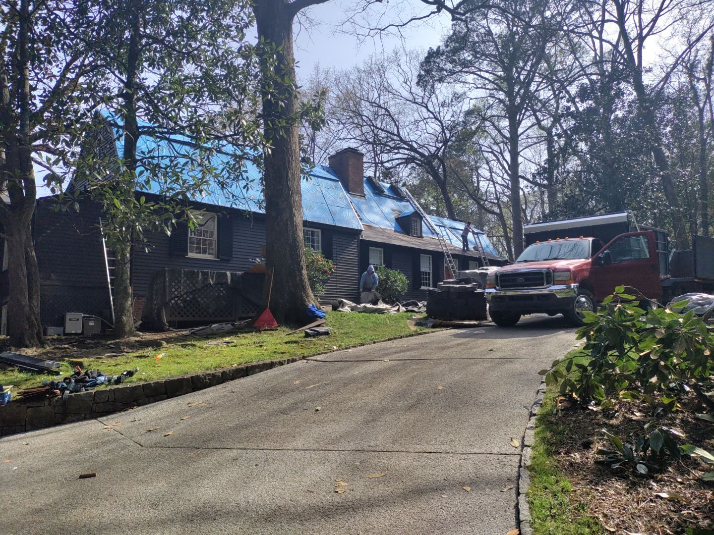 Residential Roofing Installation using Da Vinci Slate  by Inspector Roofing and Restoration
